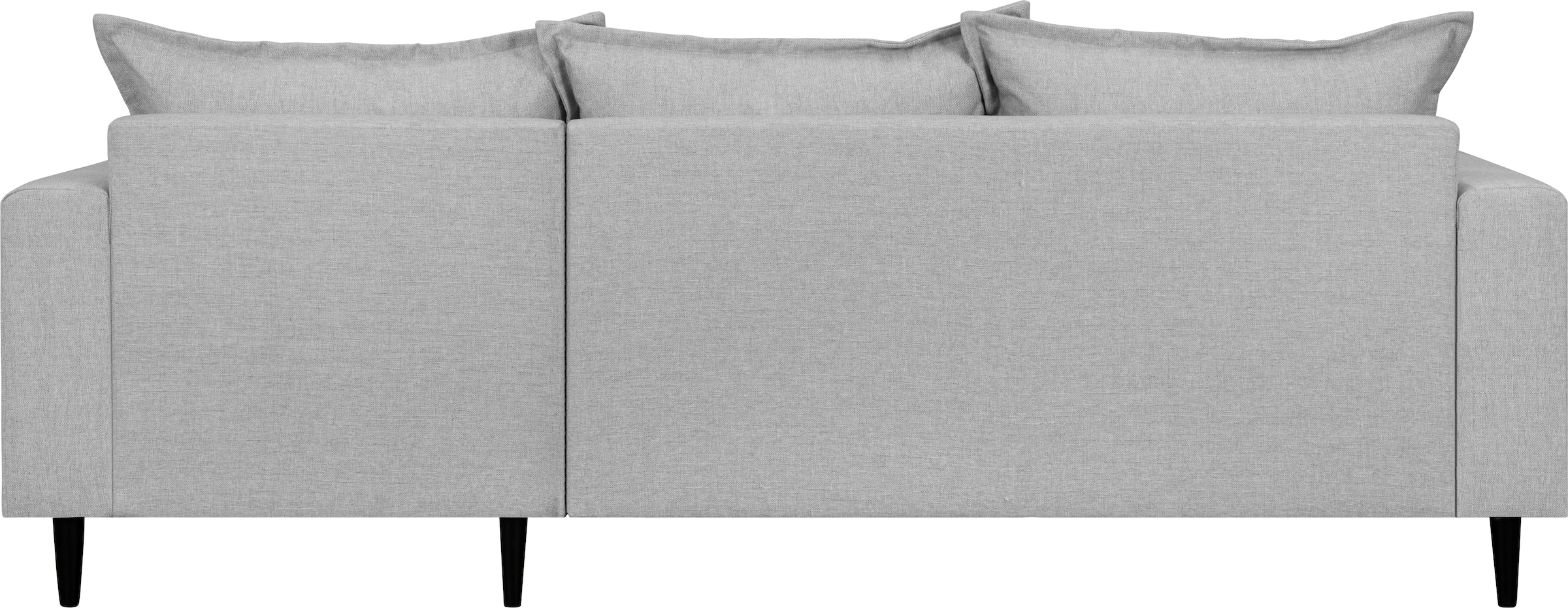 Home affaire Ecksofa »VEYRAS L-Form, hoher Sitzkomfort, Maße B/T/H: 230/150/76 cm« mit Wellenunterfederung, incl. Rückenkissen und Zierkissen