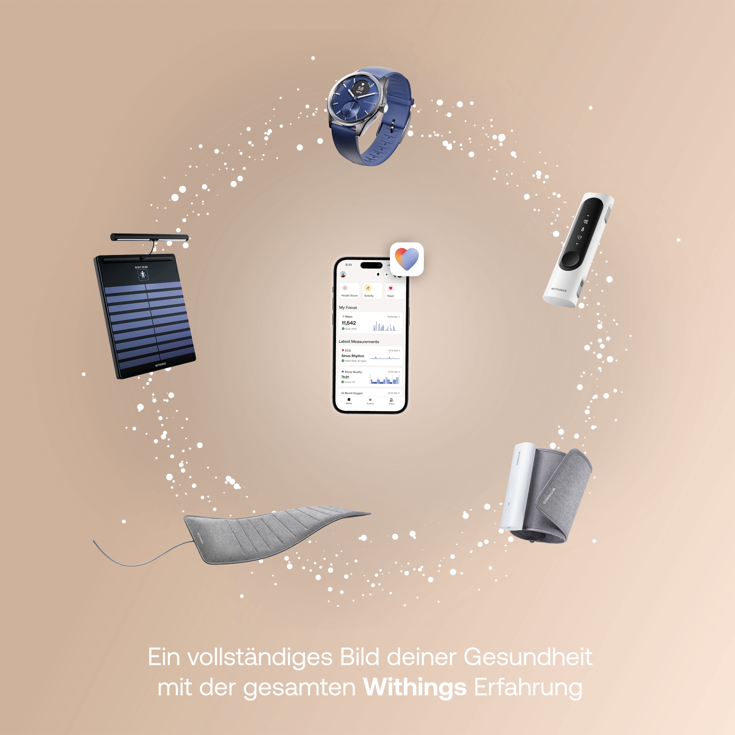 Withings Blutdruckmessgerät »Wireless Blood Pressure Monitor BPM Connect«