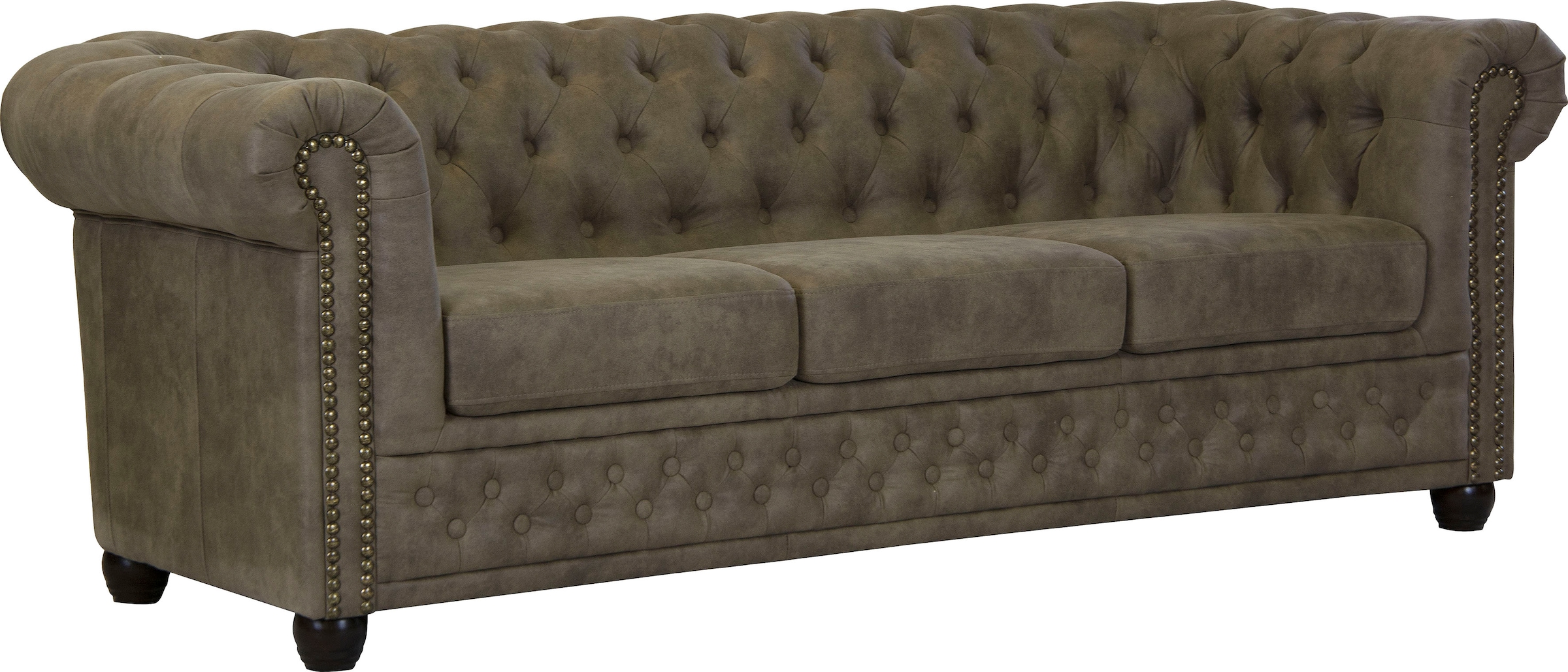 Home affaire Chesterfield-Sofa »Rysum«, Chesterfield-Optik, in 2 Bezugsqualitäten, 2 Ausf. schnell lieferbar