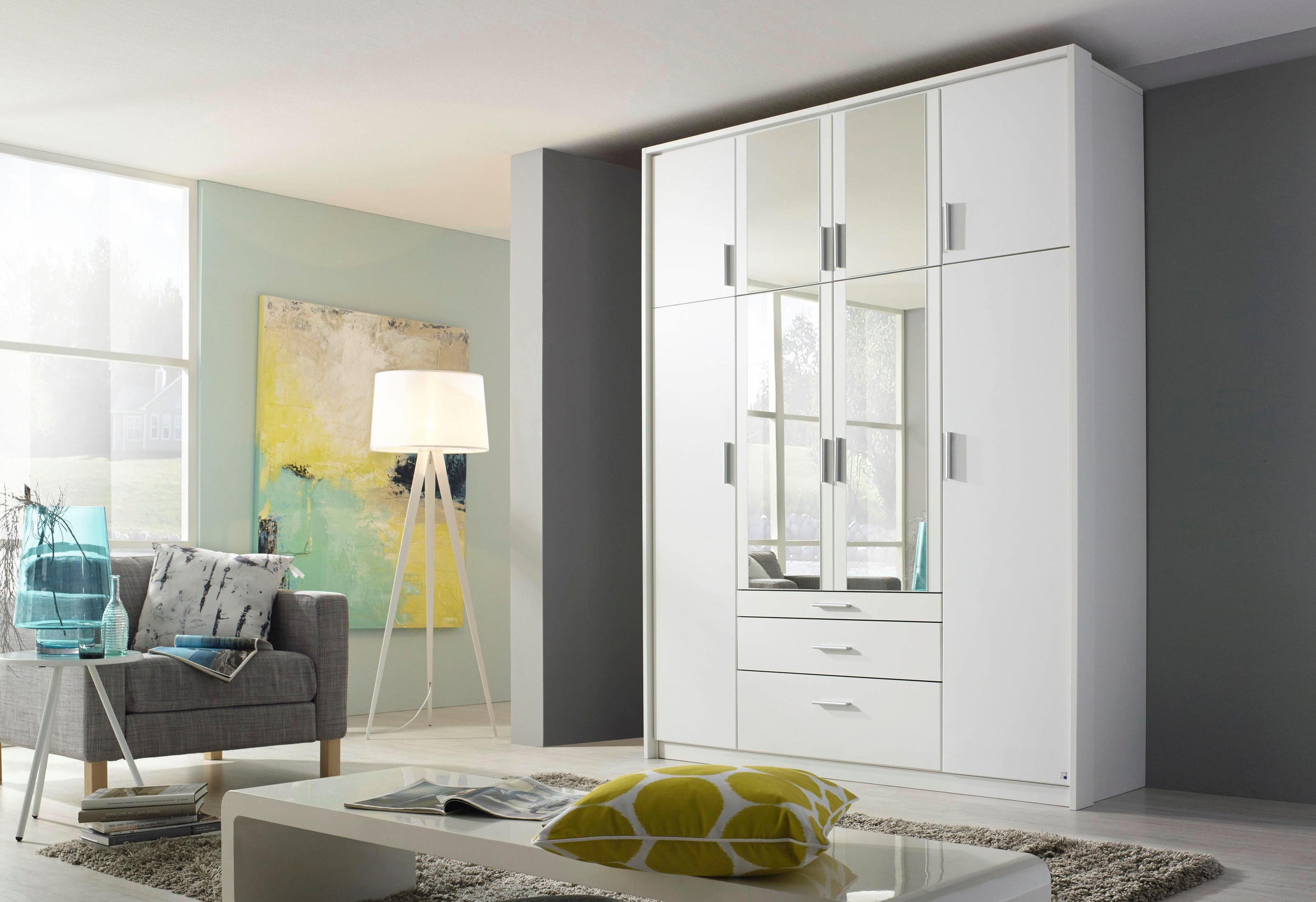 rauch Kleiderschrank "Hildesheim" inkl. Spiegel, Passepartout und Schubkast günstig online kaufen