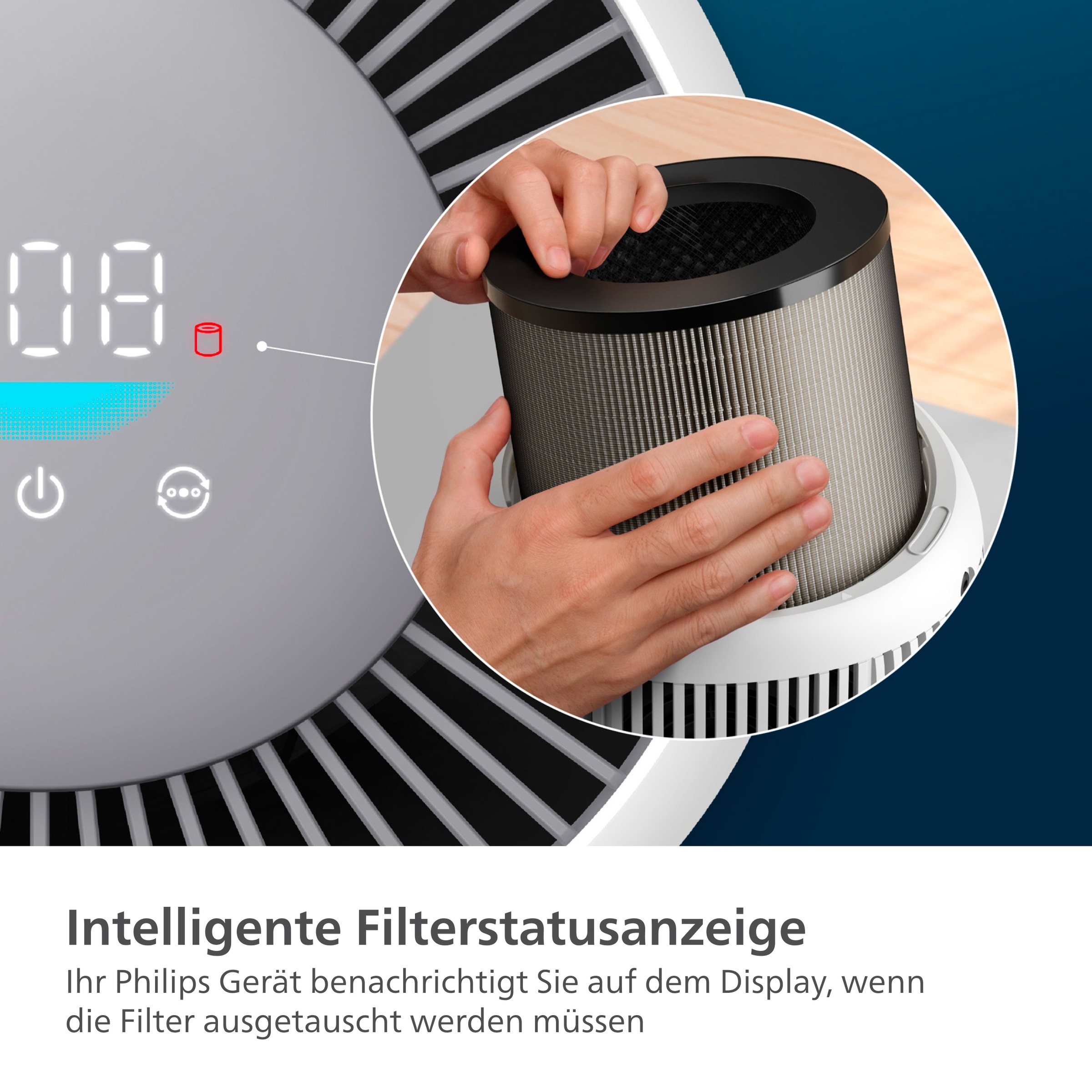 Philips Ersatzfilter »FY0910/30 HEPA NanoProtect Filter«, (1 tlg.), bis zu 1 Jahr verwendbar, 1 Filter im Lieferumfang
