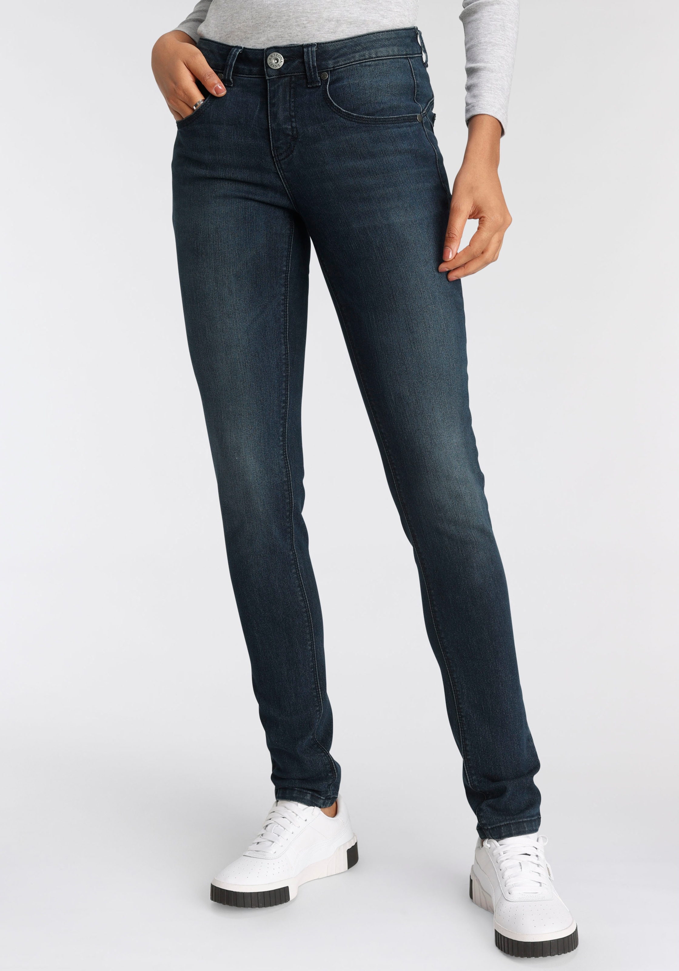 Arizona Skinny-fit-Jeans »Shaping«, bestellen Waist Mid Online-Shop im