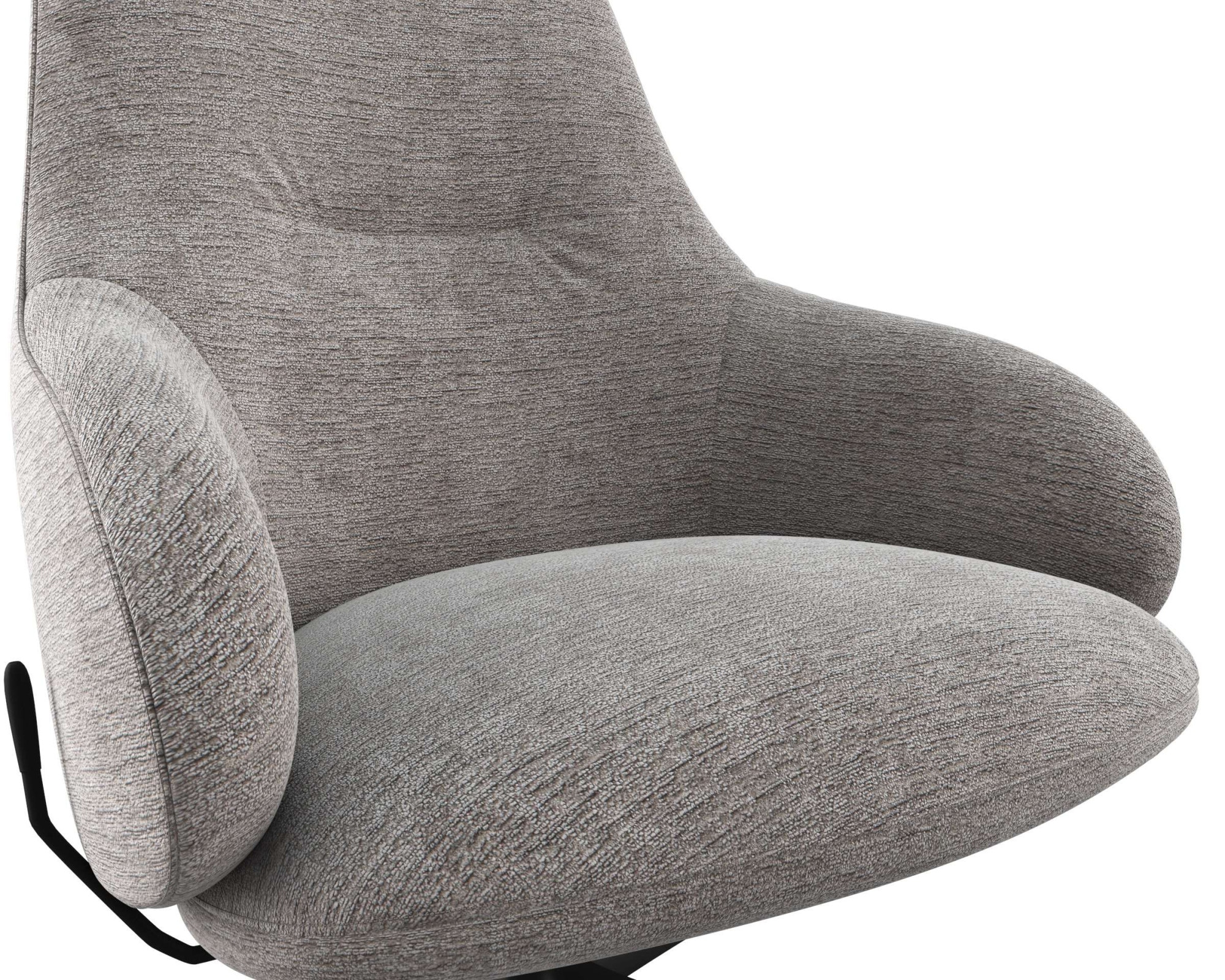 FLEXLUX Drehsessel »Falcone, TV-Loungesessel, Fernsehsessel, Polstersessel,«, Liegefunktion, drehbar, Fuß schwarz