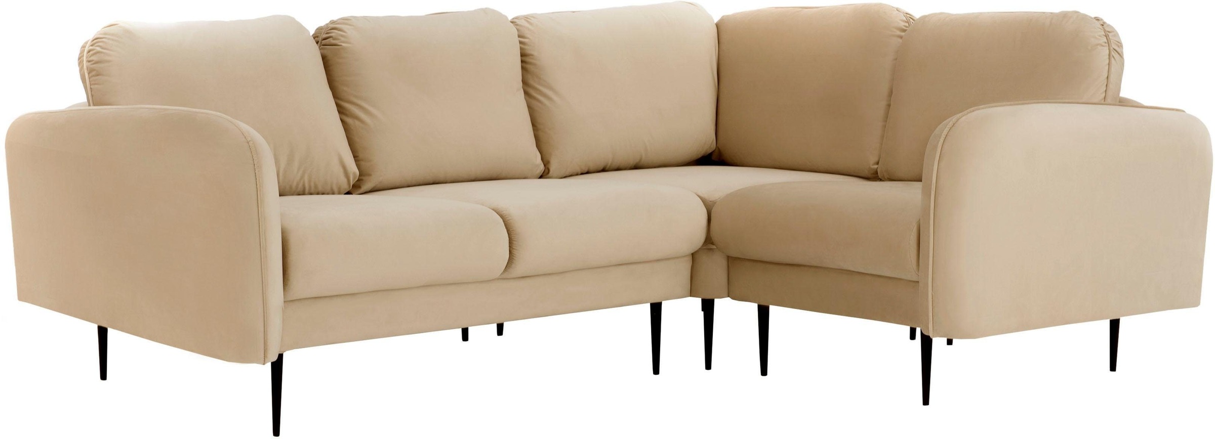 Home affaire Ecksofa »Skidi L-Form« mit losen Rückenkissen und Keder oben a günstig online kaufen