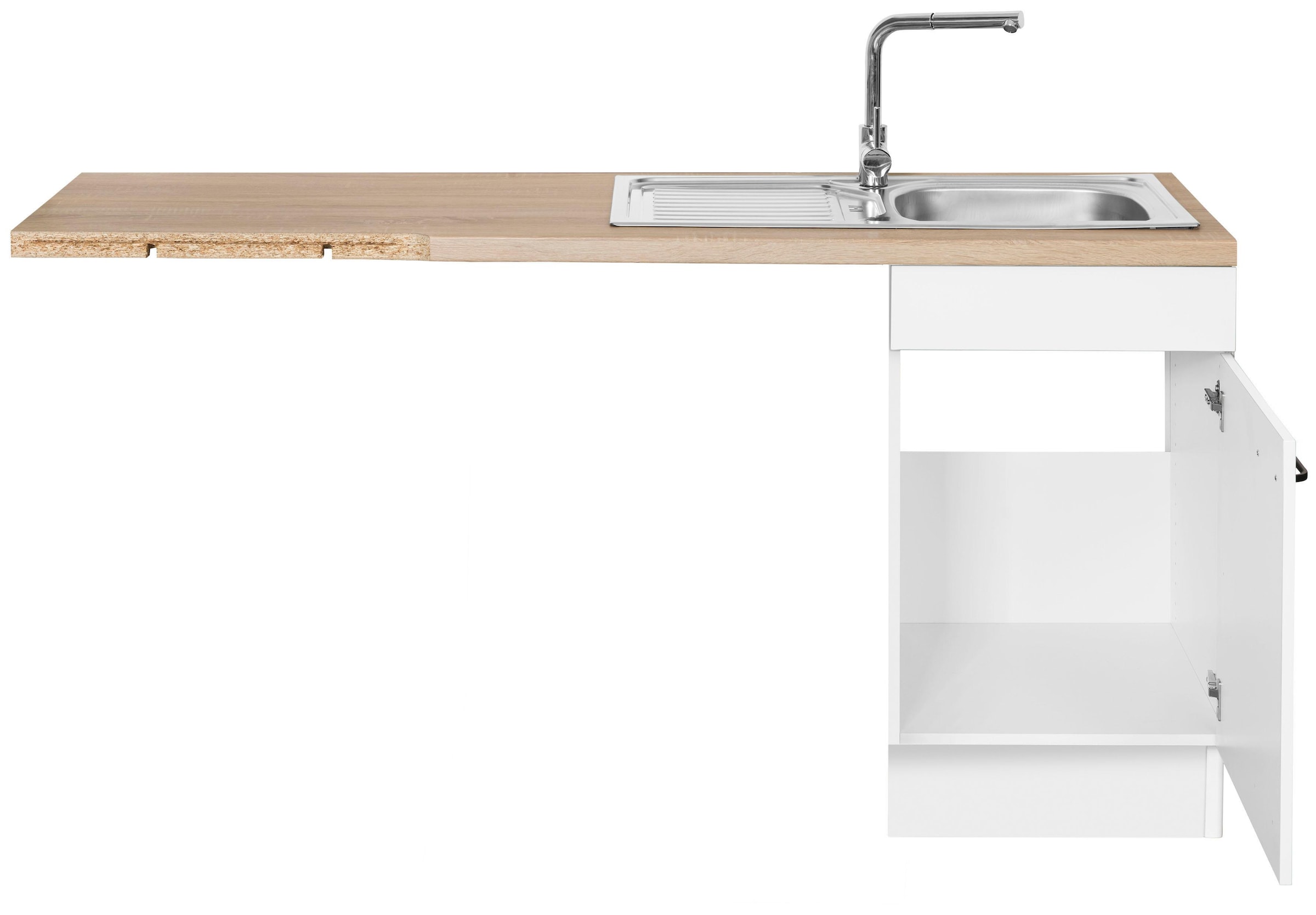 OPTIFIT Winkelküche »Elga« Premium-Küche, Soft-Close-Funktion, Vollauszug, Stellbreite 225x175cm