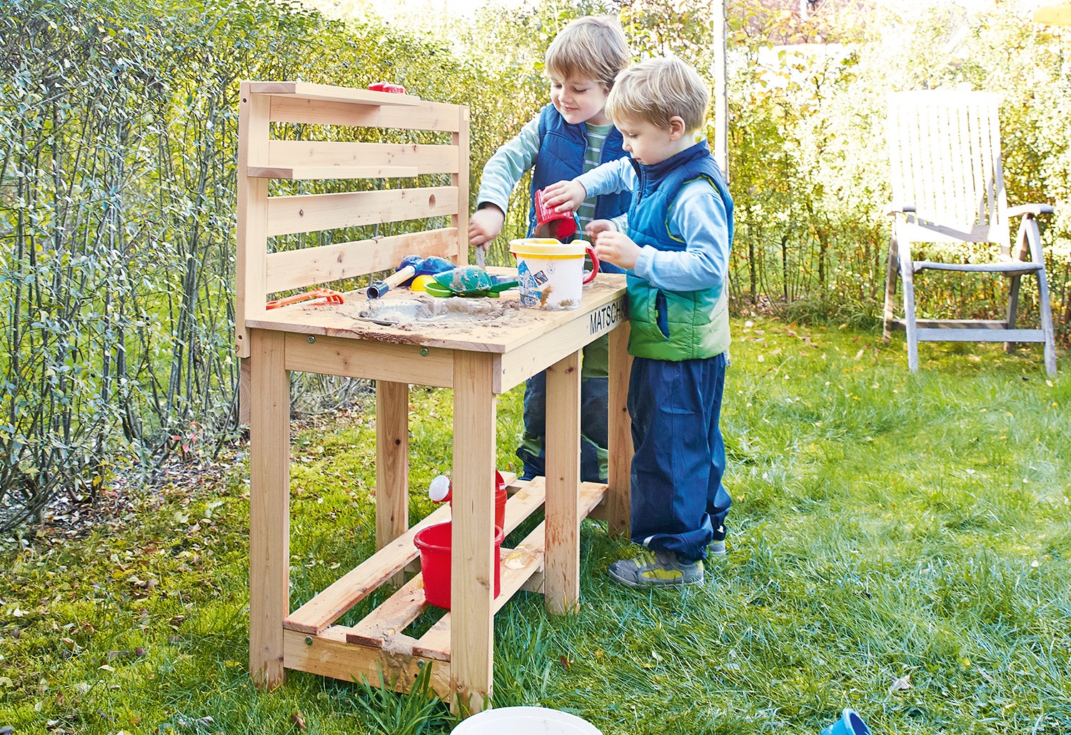 Pinolino® Spielküche »Matschküche Paul«, BxTxH: 90x44x94 cm