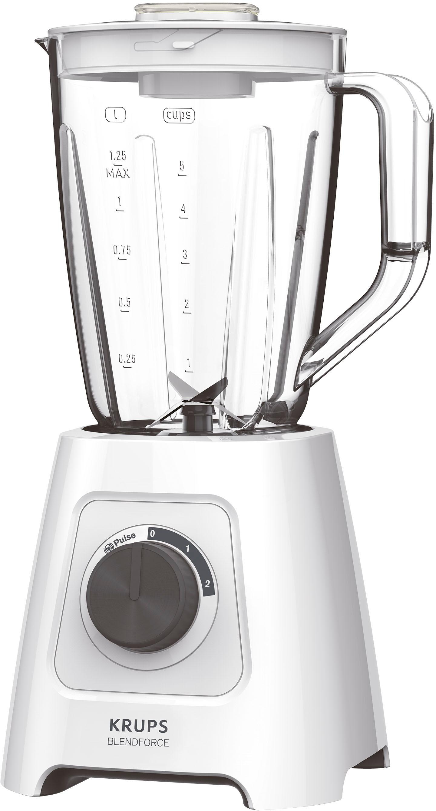 Krups Standmixer »KB4201 Blendforce«, 600 W, 2L Kunststoffbehälter, 4 Messer, 2 Geschwindigkeiten+ Pulse-Funktion