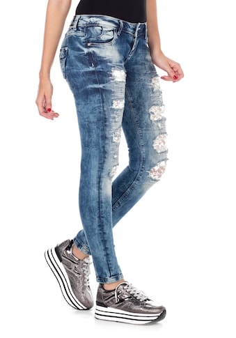 Cipo & Baxx Slim-fit-Jeans, mit Glitzer-Elementen im Slim-Fit kaufen