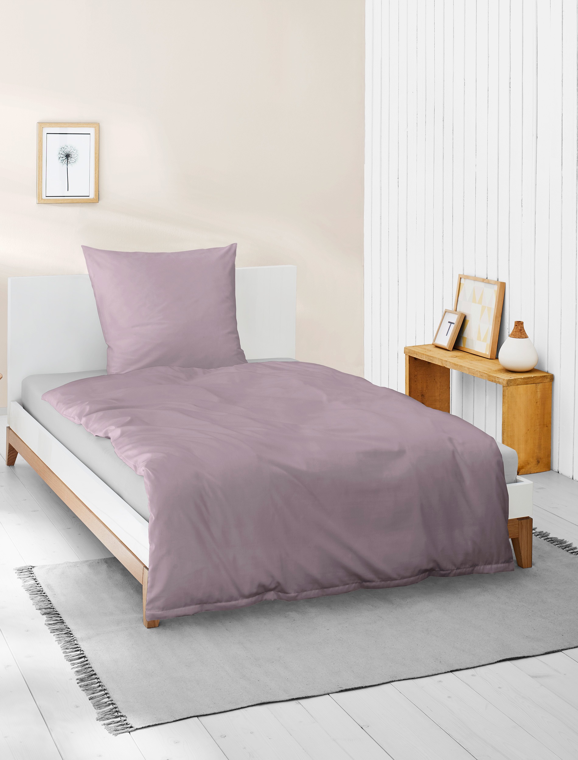 BIERBAUM Bettwäsche »Elegant uni«, Mako-Satin, 100 % Baumwolle, Uni, pflege günstig online kaufen