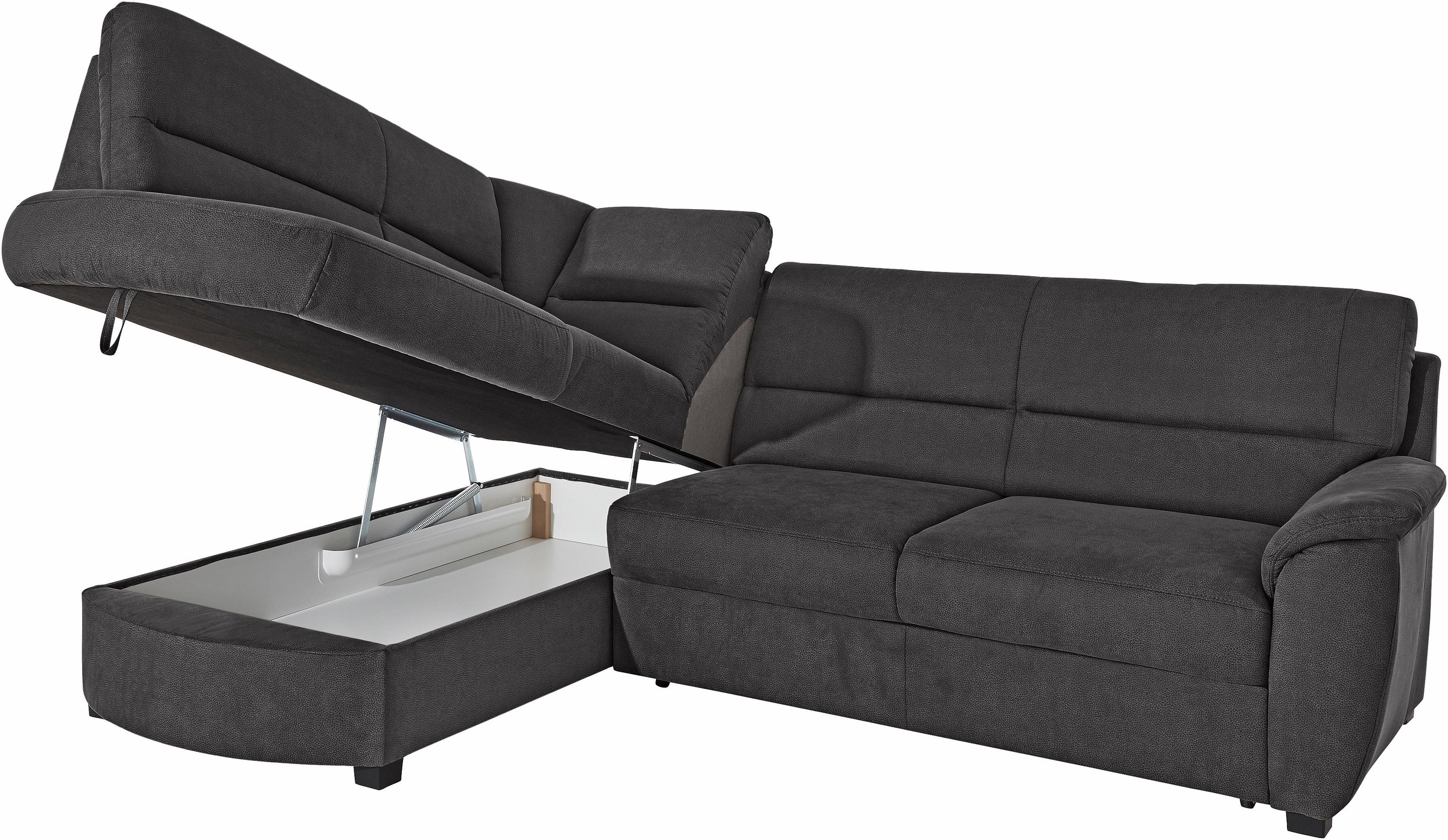 sit&more Ecksofa »Pandora L-Form«, wahlweise mit Bettfunktion und Bettkasten