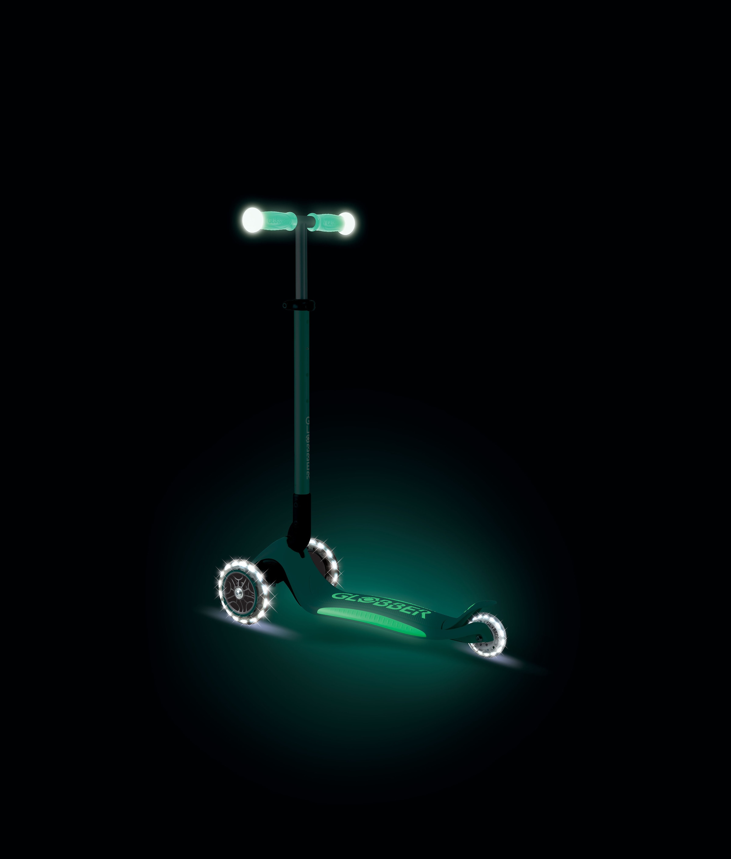 Globber Tretroller »ELITE GLOW LIGHTS, mit Leuchtrollen und Glow-Effekt«