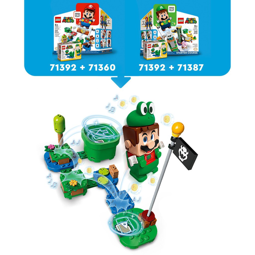 LEGO® Konstruktionsspielsteine »Frosch-Mario Anzug (71392), LEGO® Super Mario«, (11 St.), Made in Europe