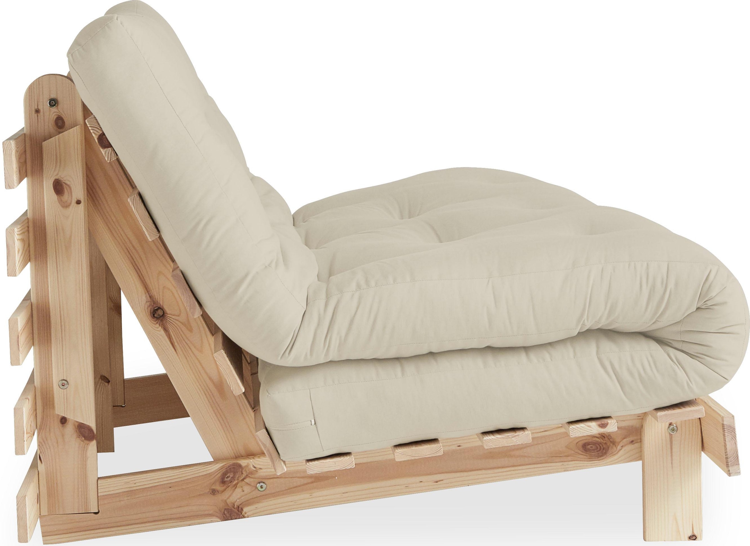 Karup Design Daybett »Roots Schlafsofa, Gästebett, Sofa inkl. Futonmatratze«, Liegefläche 90/140/160 x200 cm, FSC® zertifizierte Kiefer