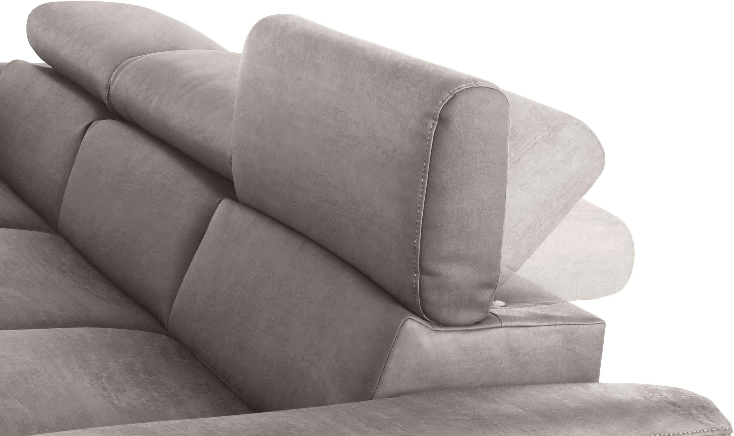 COTTA Ecksofa Komaris, Ecksofa, wahlweise mit RGB-LED-Beleuchtung und Bettfunktion/Bettkasten