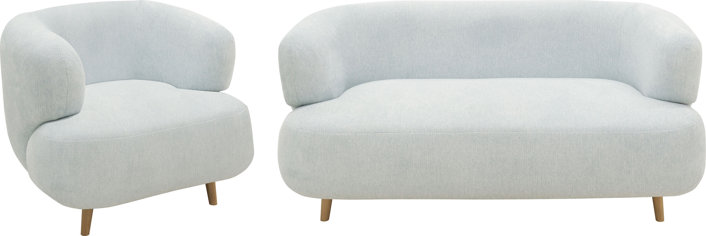 Home affaire Polstergarnitur »Tistam« 2-teilig, 2-Sitzer und Sessel, runde, günstig online kaufen