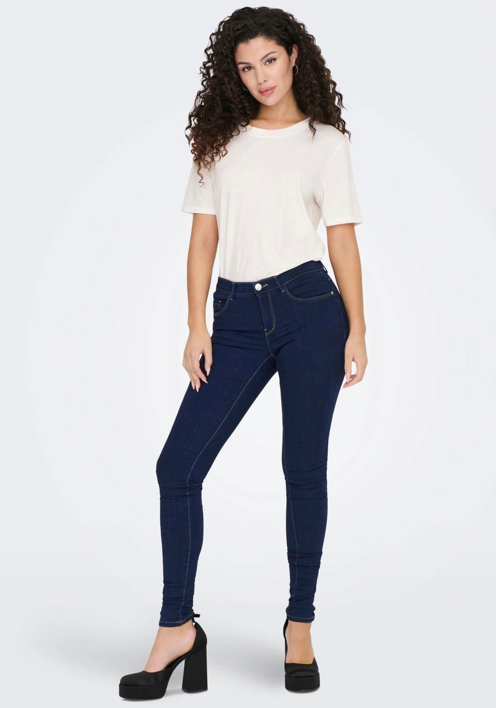 ONLY Skinny-fit-Jeans »ONLRAIN LIFE REG SKINNY DNM«, mit Gürtelschlaufen