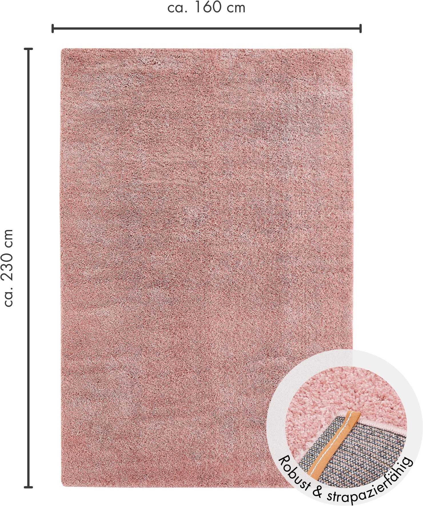 Andiamo Hochflor-Teppich »Chicago«, rechteckig, 40 mm Höhe, Uni Farben, weich & kuschelig, ideal im Wohnzimmer & Schlafzimmer