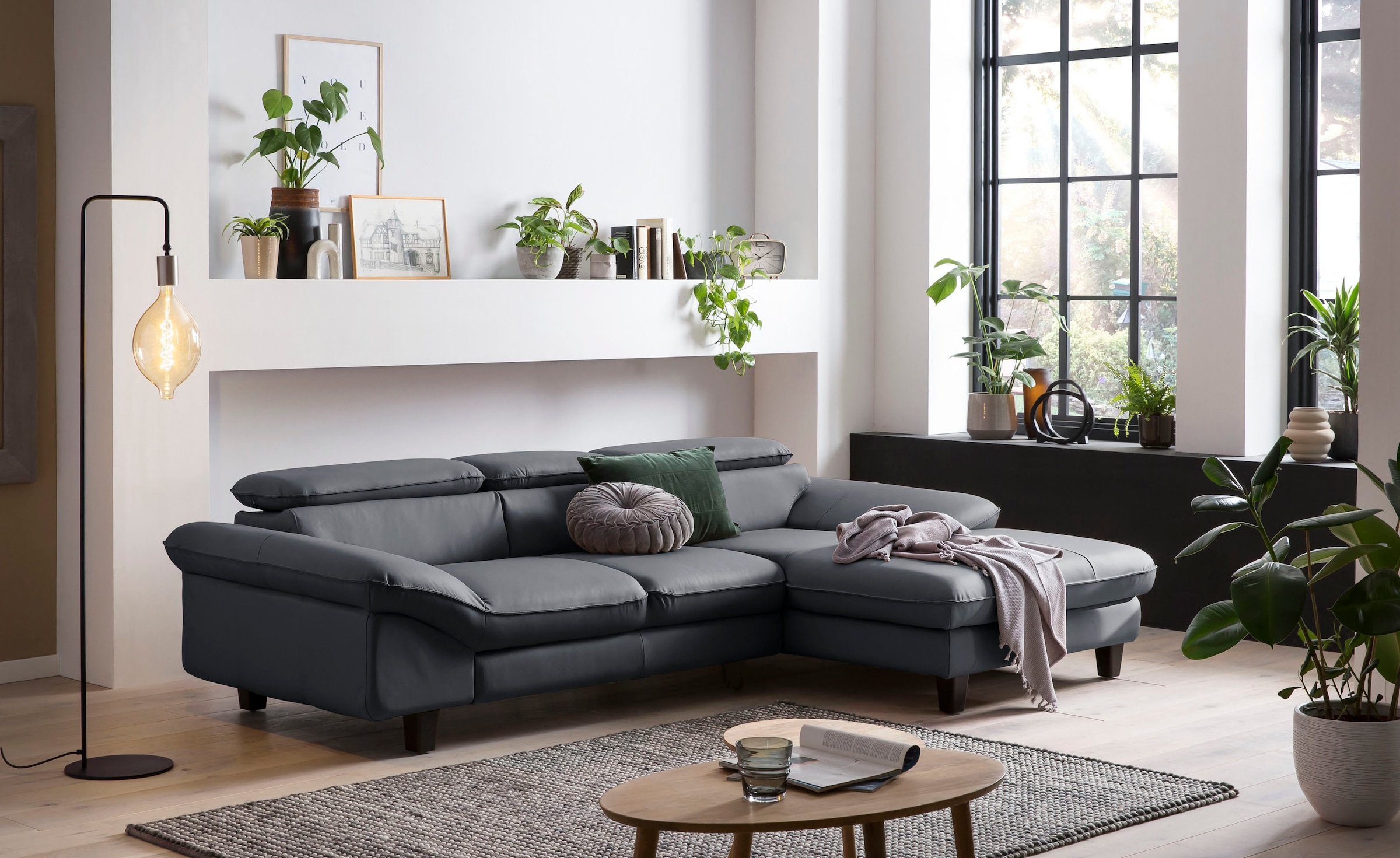 Home affaire Ecksofa "Pilot L-Form" mit Kopfteilverstellung, wahlweise mit günstig online kaufen