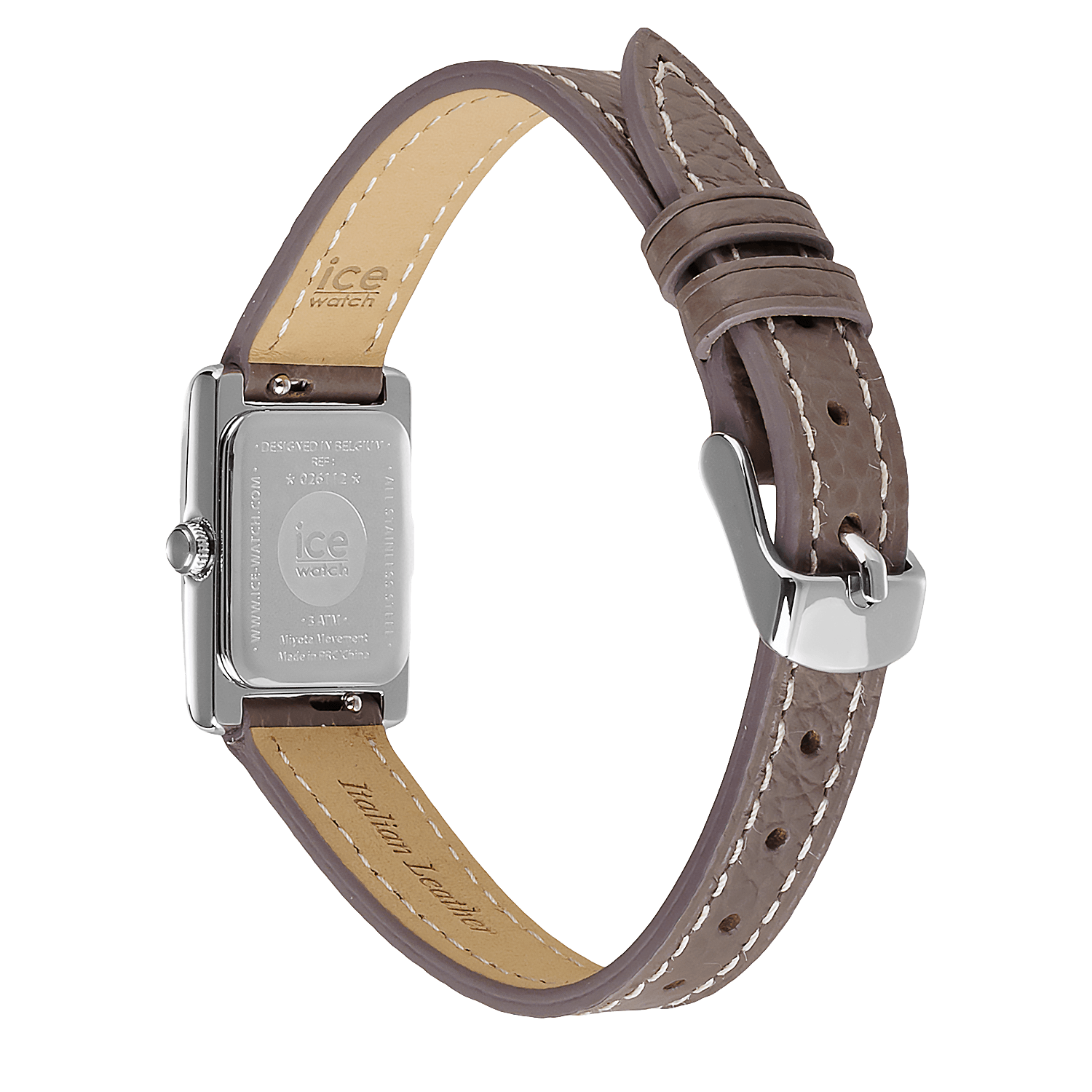 ice-watch Quarzuhr »ICE mimi - Square« Armbanduhr, Damenuhr, Lederarmband, analog