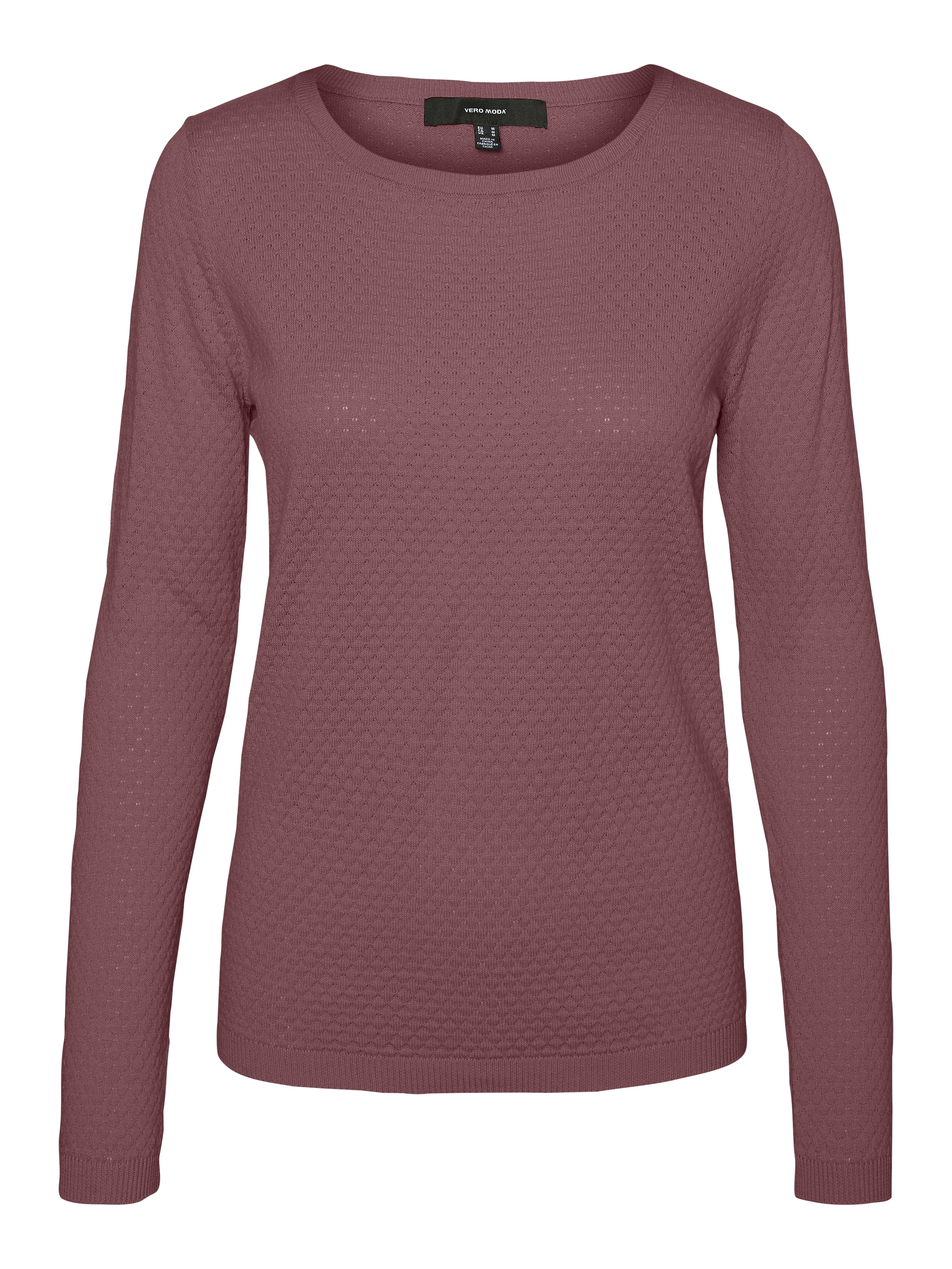 Vero Moda Rundhalspullover »VMCARE STRUCTURE LS O-NECK BLOU NOOS«, mit Strukturmuster