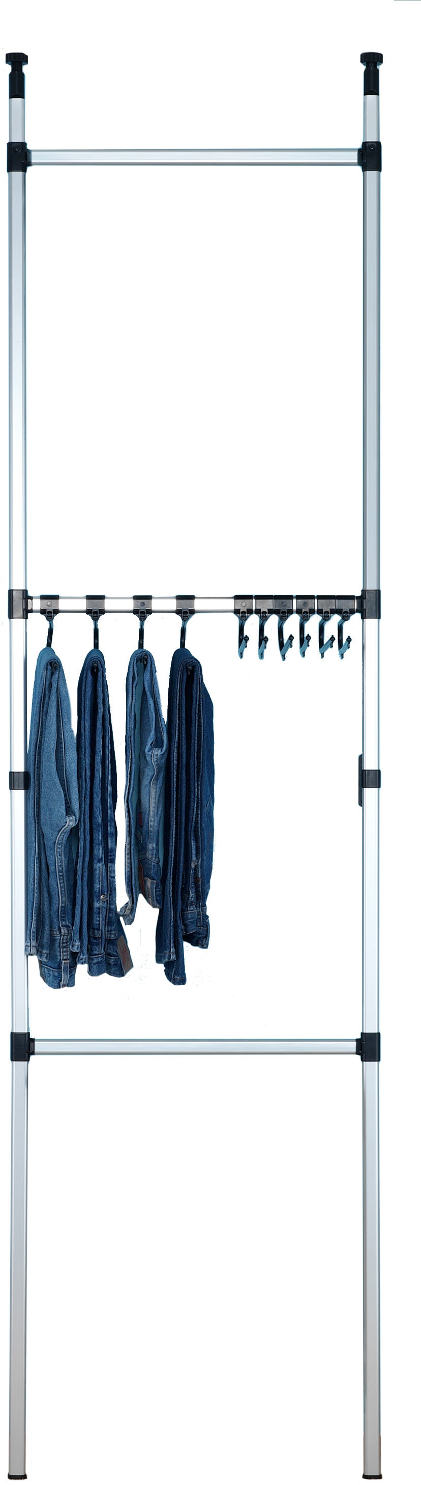 Ruco Teleskopregal, Aluminium/Kunststoff, inkl. 10 Teleskop-Hosenbügel günstig online kaufen