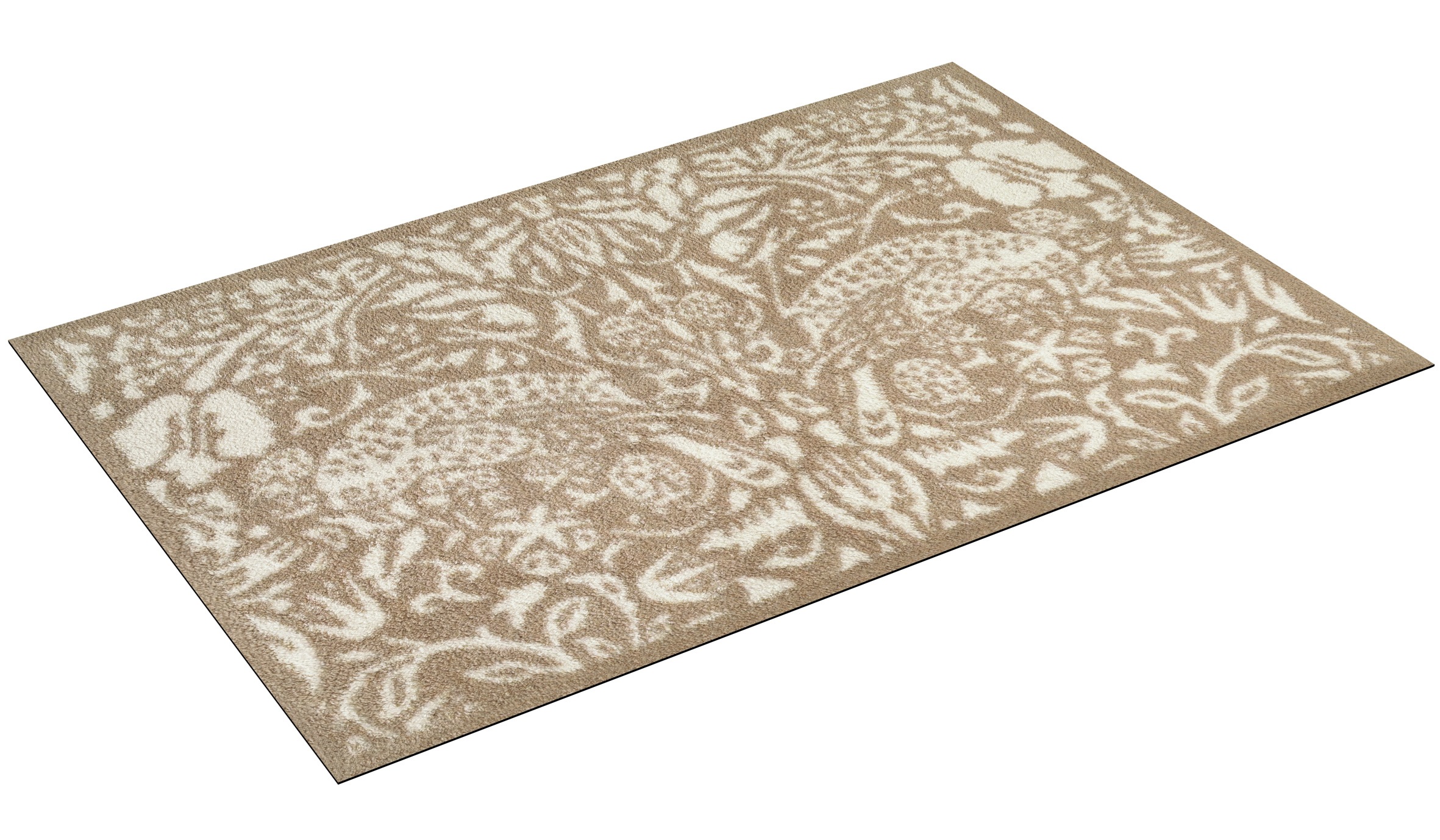 Turtle Mat Fußmatte »Pure Strawberry Thief Natural«, rechteckig, 9 mm Höhe