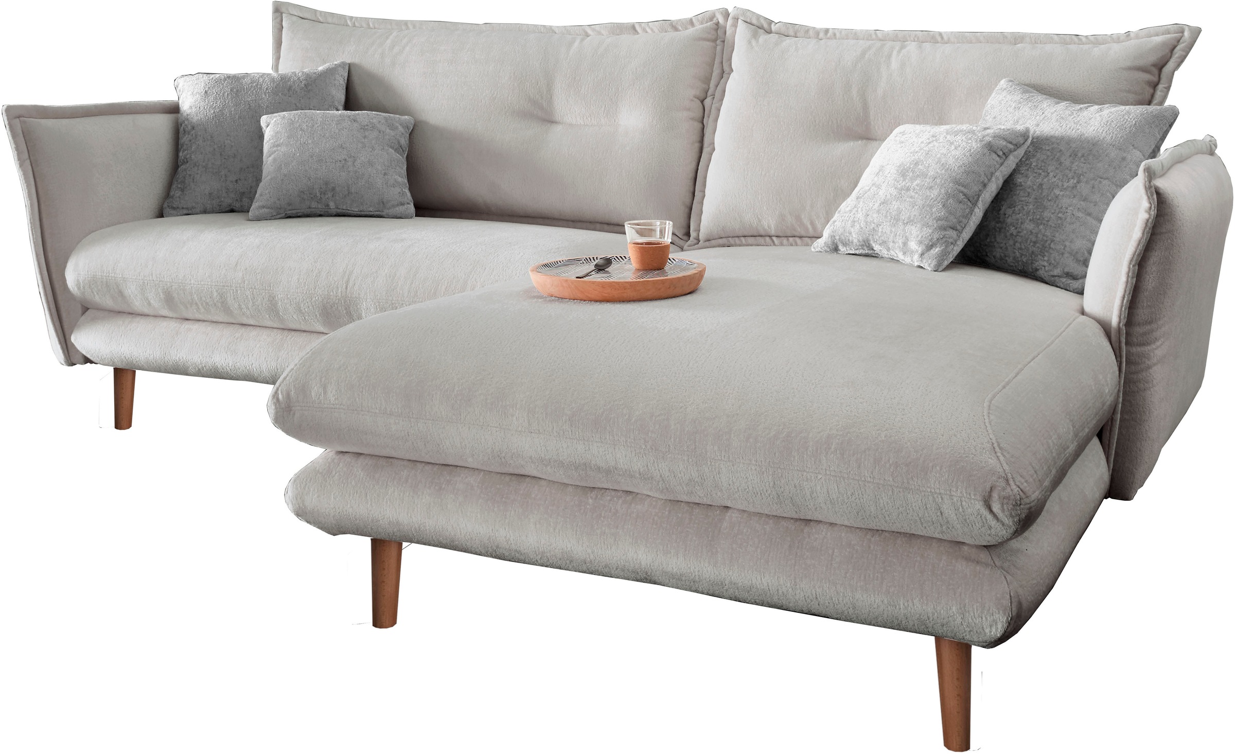 INOSIGN Ecksofa »Lazio modern und bequem, schmale Armlehnen, tolle Detailve günstig online kaufen