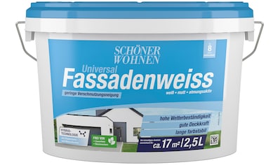 SCHÖNER WOHNEN-Kollektion Fassadenfarbe »Universal-Fassadenweiss«, 2,5 Liter, weiß,... kaufen