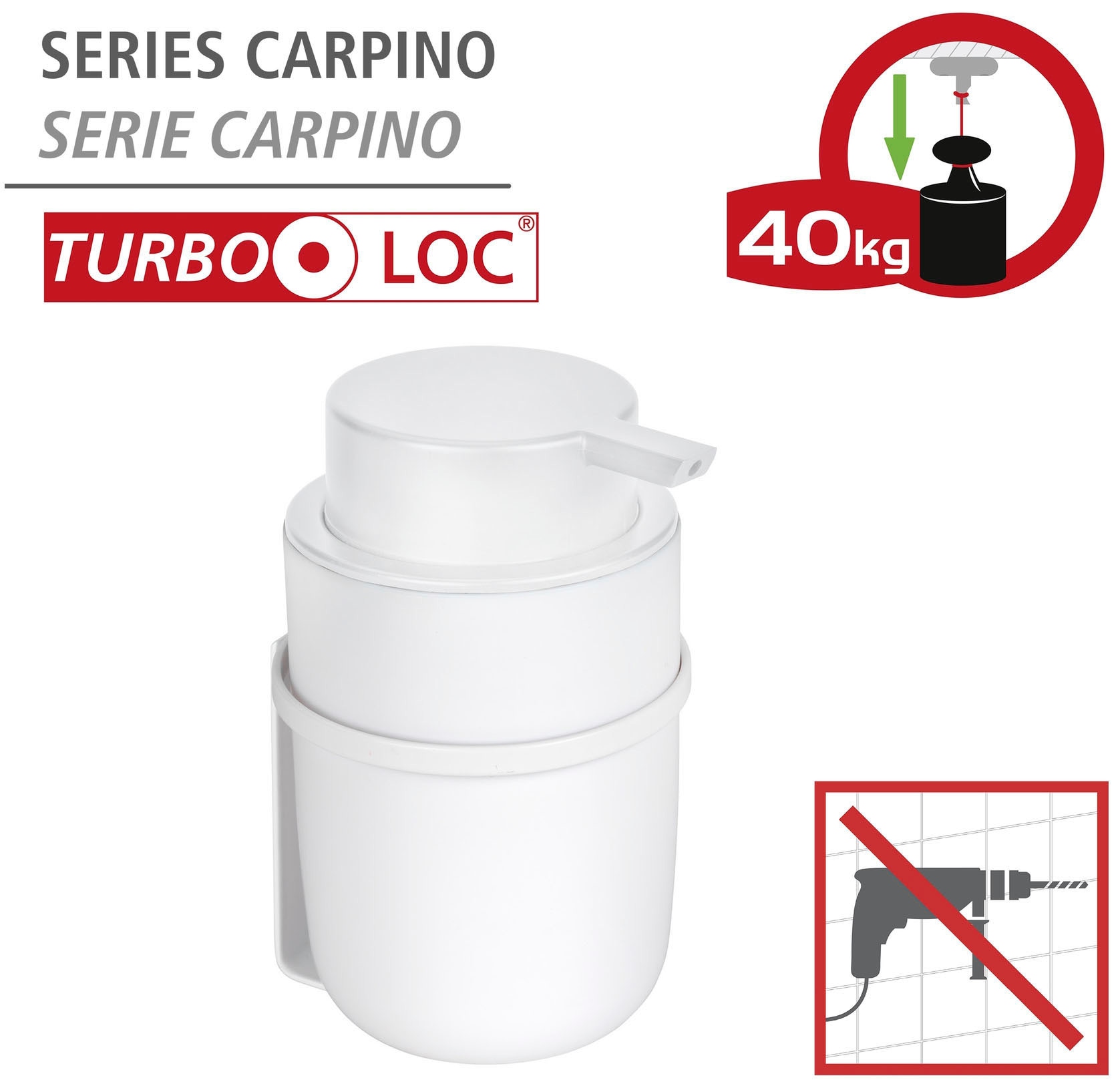 WENKO Seifenspender »Carpino«, (1 tlg.), Weiß, 250 ml