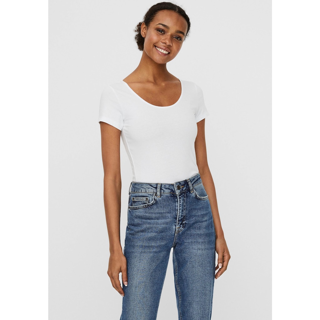 Vero Moda Rundhalsshirt »VMMAXI MY SOFT SS U-NECK«