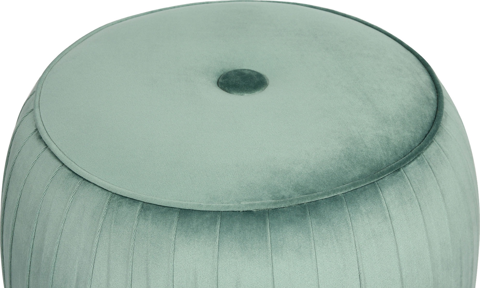Kayoom Polsterhocker »Hocker Lyla 125, Edler Touch durch goldenen Sockel,  Samtbezug« 1 Stk. tlg. samtweich, gesteppte Ziernaht, Edelstahlsockel, Hochwertiger Samtbezug