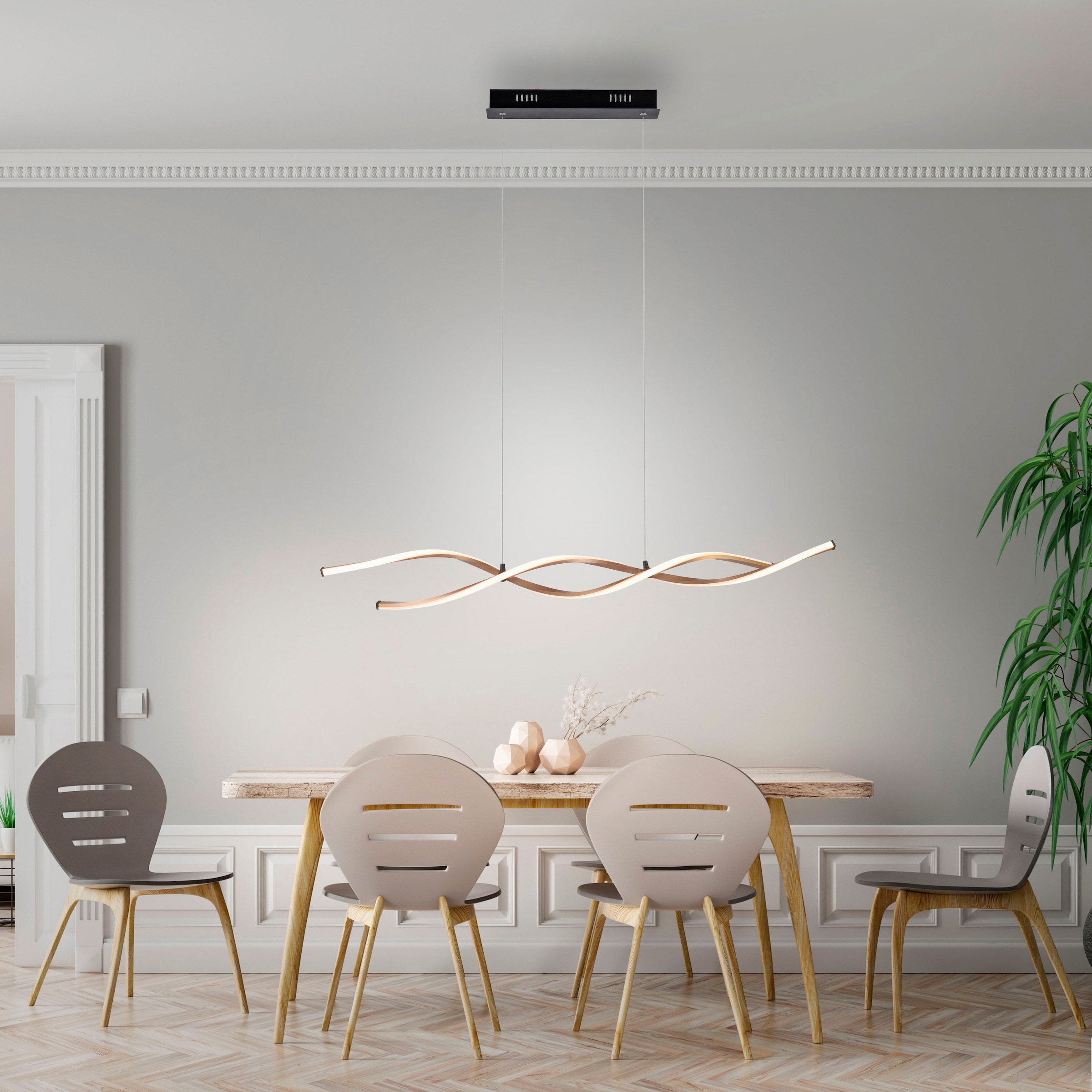 Paul Neuhaus Pendelleuchte »POLINA«, 2 flammig, Leuchtmittel LED-Board | LED fest integriert, festverbaute LED, stufenlos dimmbar über Wandschalter, warmweiß