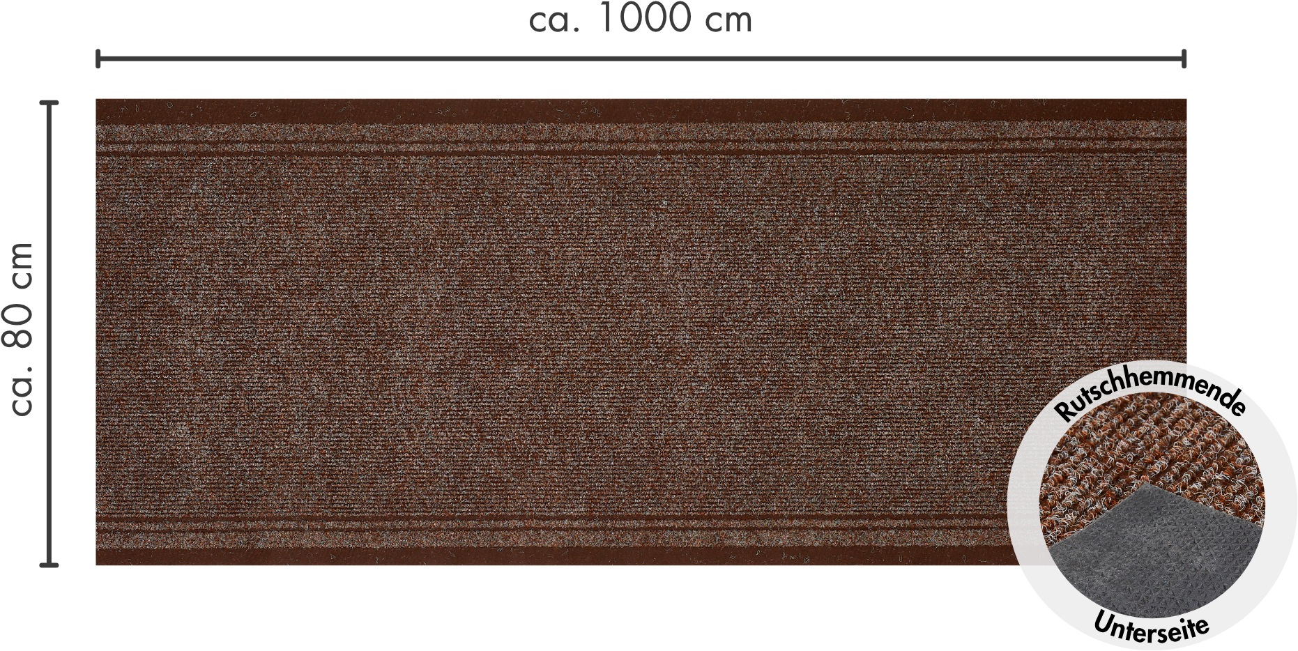 Andiamo Läufer »Mitch, Made in Belgium«, rechteckig, 6 mm Höhe, Schmutzfangläufer, meliert, mit Bordüre, In- und Outdoor geeignet