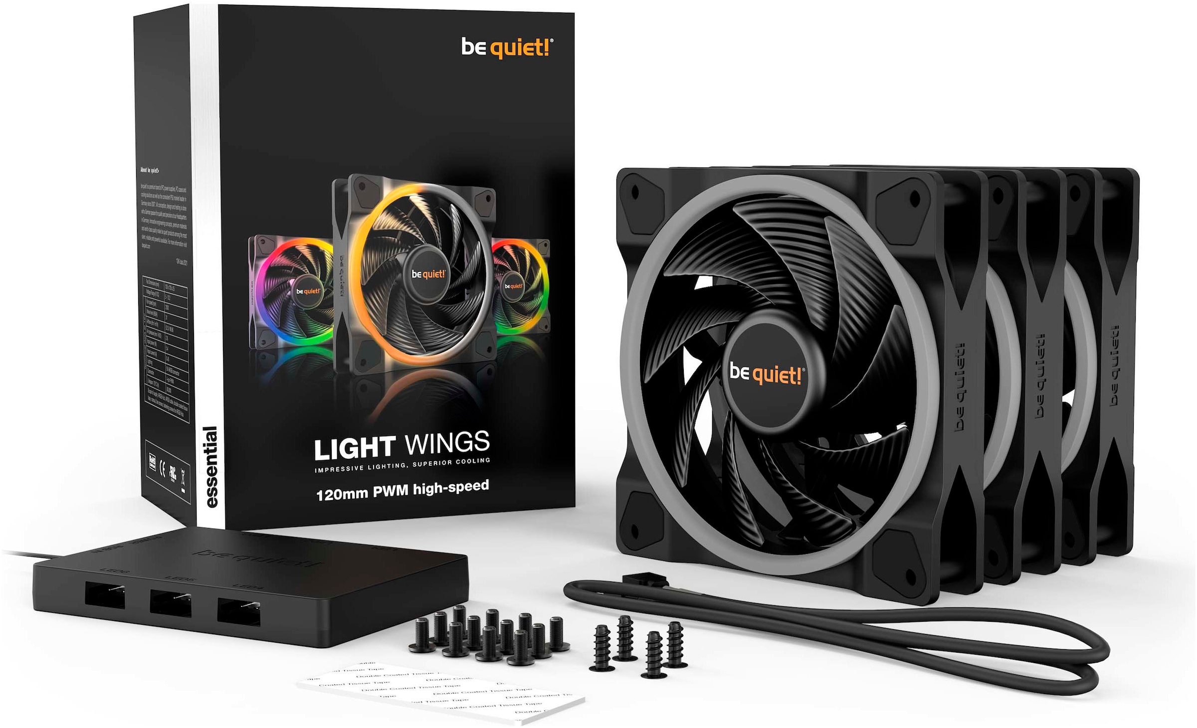 be quiet! Gehäuselüfter »Light Wings  120mm PWM Triple Pack high-speed«
