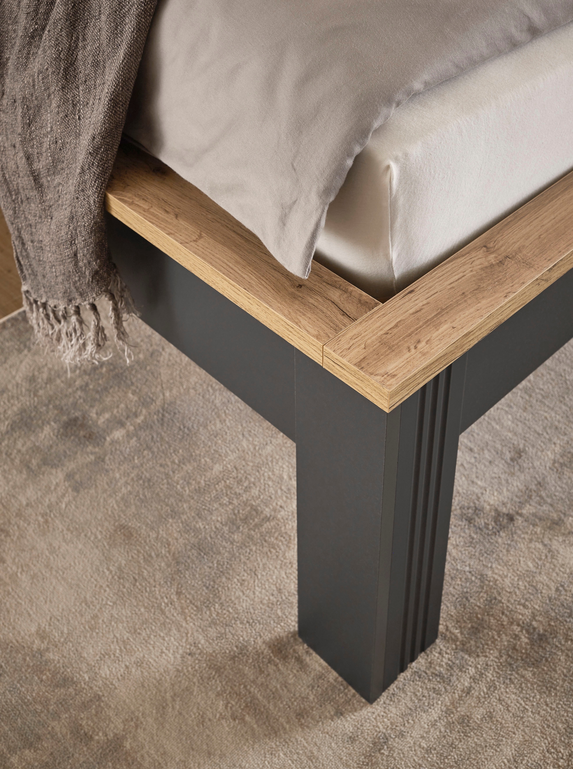 OTTO home Schlafzimmer-Set »Westminster« beinhaltet 1 Bett, Kleiderschrank 2-türig und 1 Nachtkommode