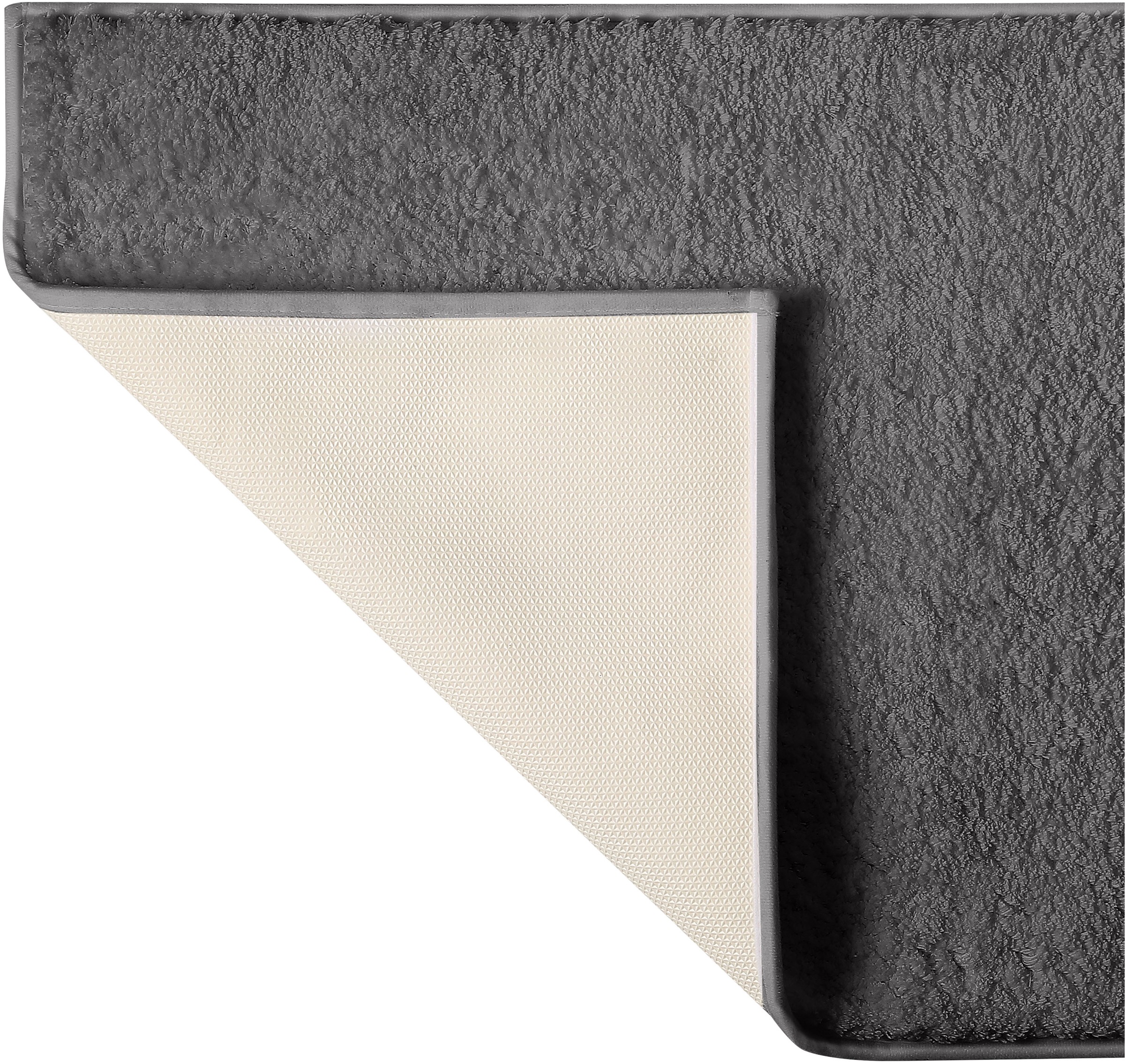 my home Badematte »Juna, Badteppich«, rutschhemmend beschichtet, fußbodenheizungsgeeignet-strapazierfähig, besonders weich, Badematten, unifarben
