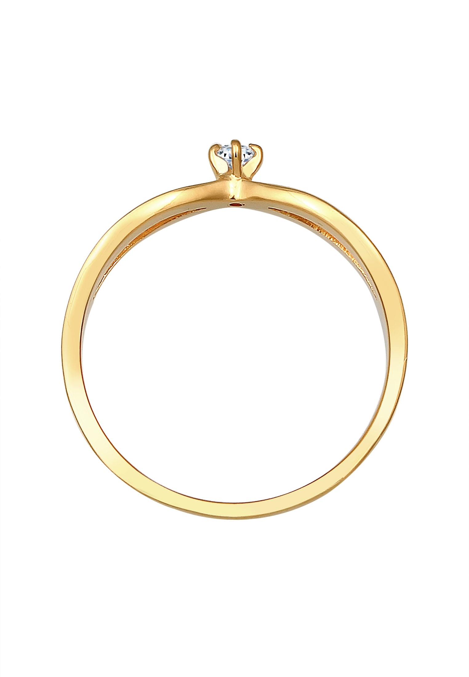 Elli DIAMONDS Verlobungsring »Diamant Weiß Brillantschliff (0.03 ct) 585 Gelbgold«
