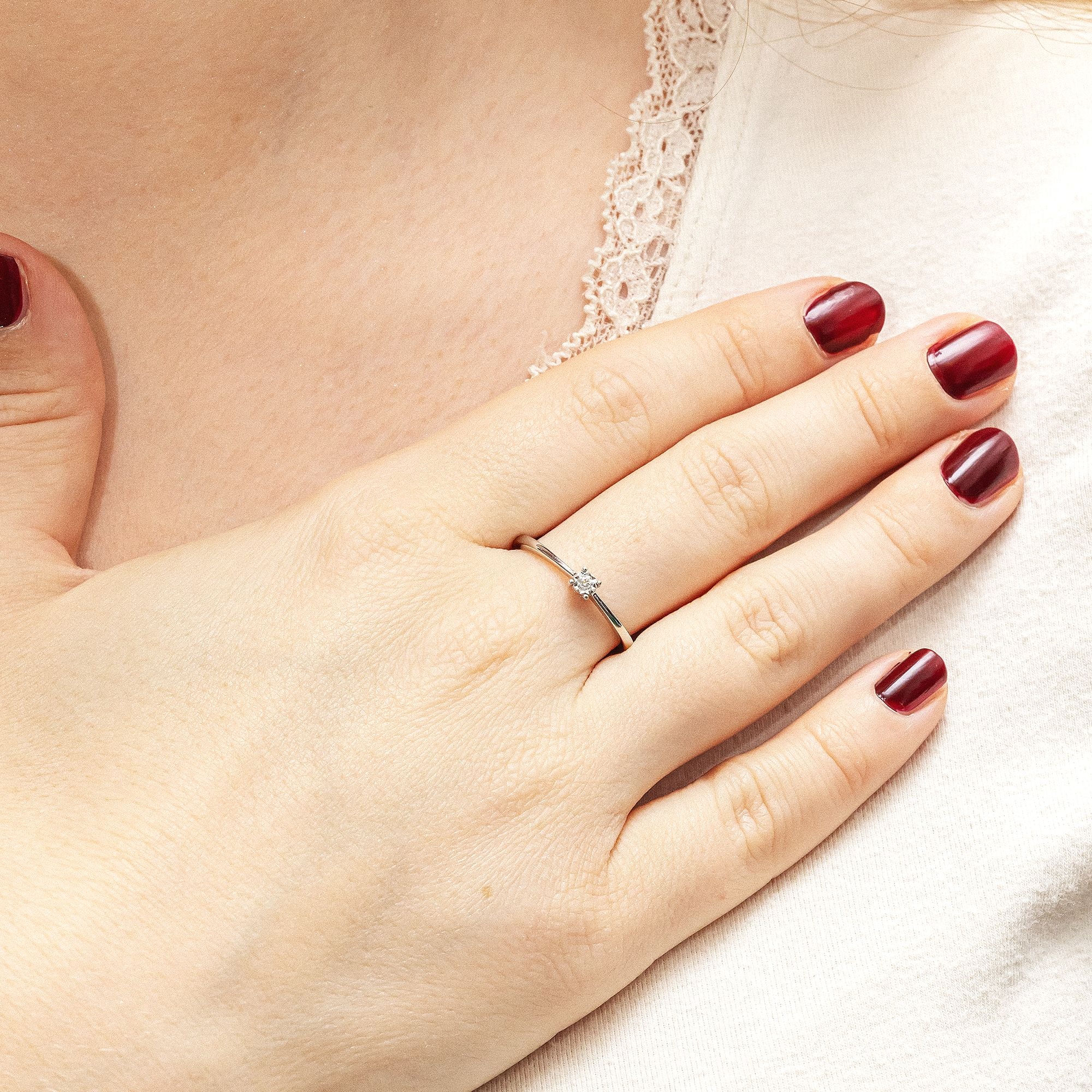 Diamonds by Ellen K. Fingerring »Gold 585 Brillant 0,035ct.«