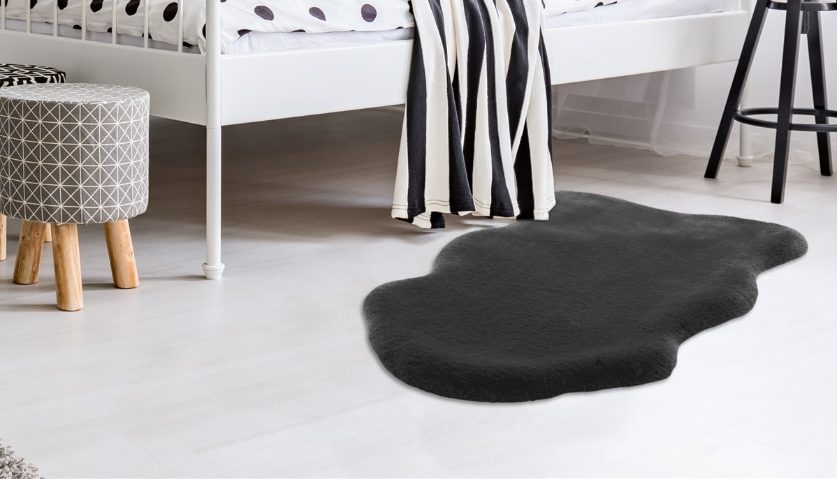 my home Fellteppich »Mailo 1«, fellförmig, 35 mm Höhe, Kaninchenfell-Optik, günstig online kaufen