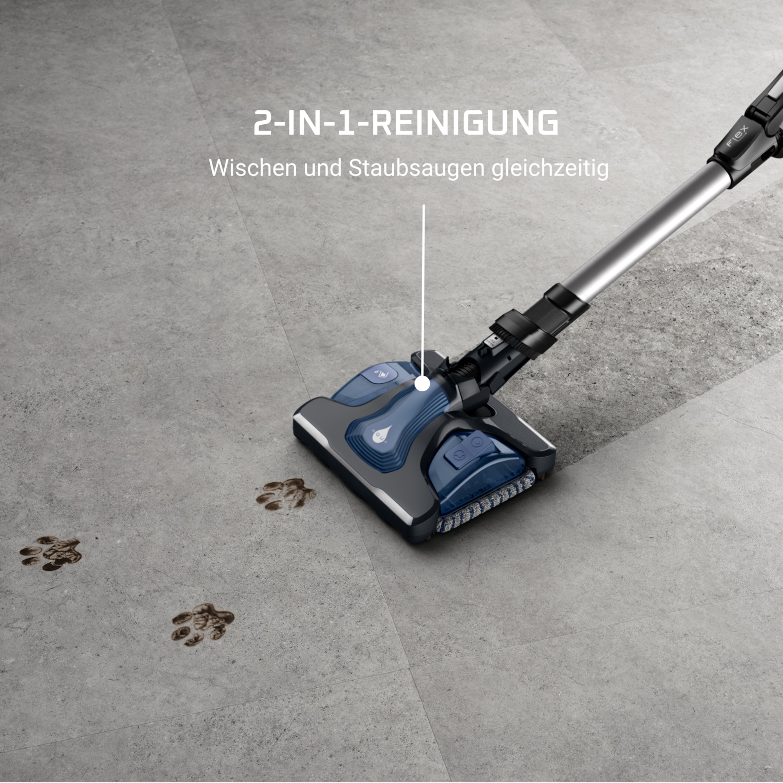 Rowenta Akku-Hand-und Stielstaubsauger »X-Force Flex 14.60 Aqua, leistungsstark, langlebiger Akku, Flex-Gelenk«, bis zu 200 Air Watt, Aqua-Düse, 2-in-1 Wisch- und Saugfunktion, RH99C3