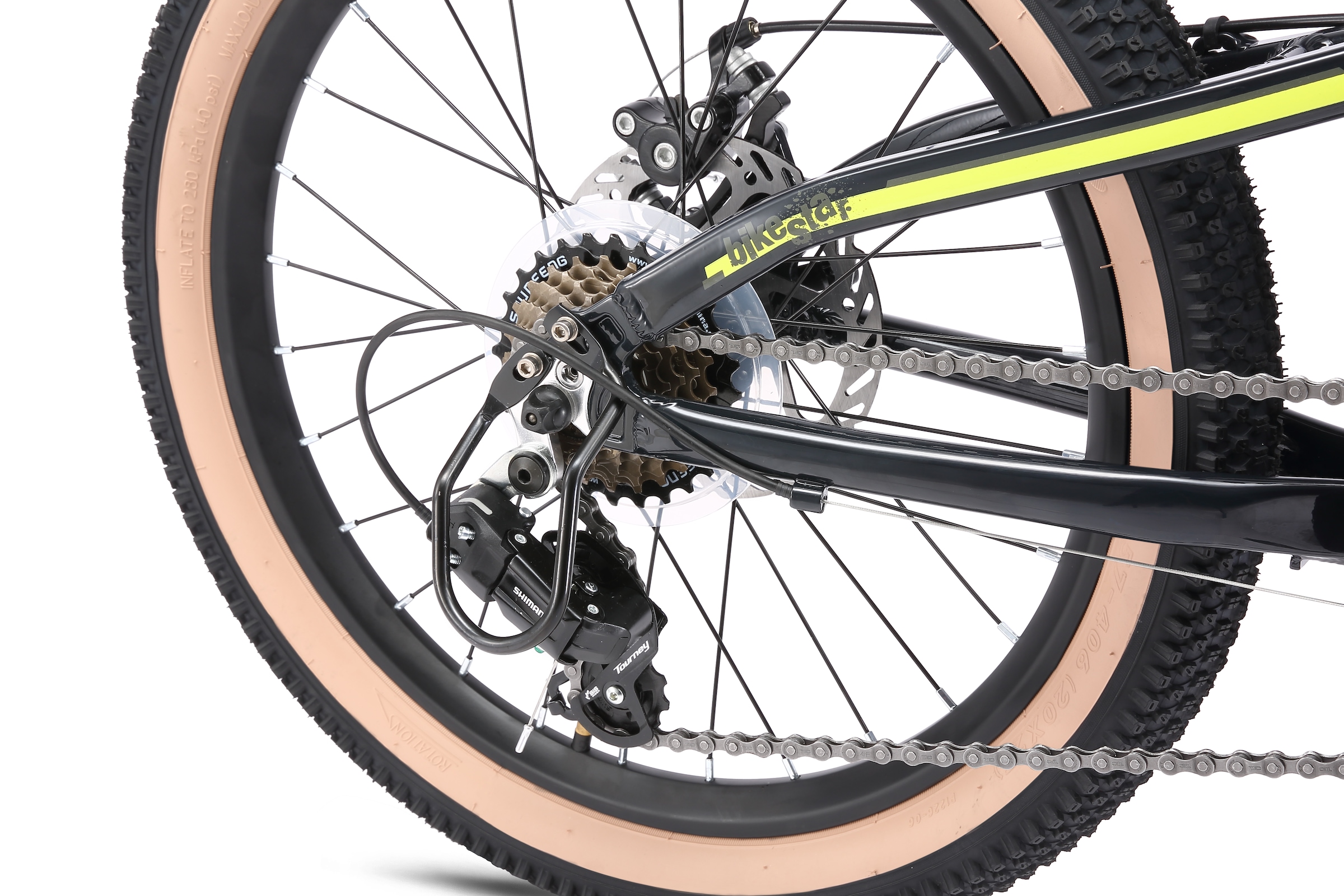 Bikestar Jugendfahrrad 7 Gang Shimano RD-TY21 Schaltwerk Kettenschaltung