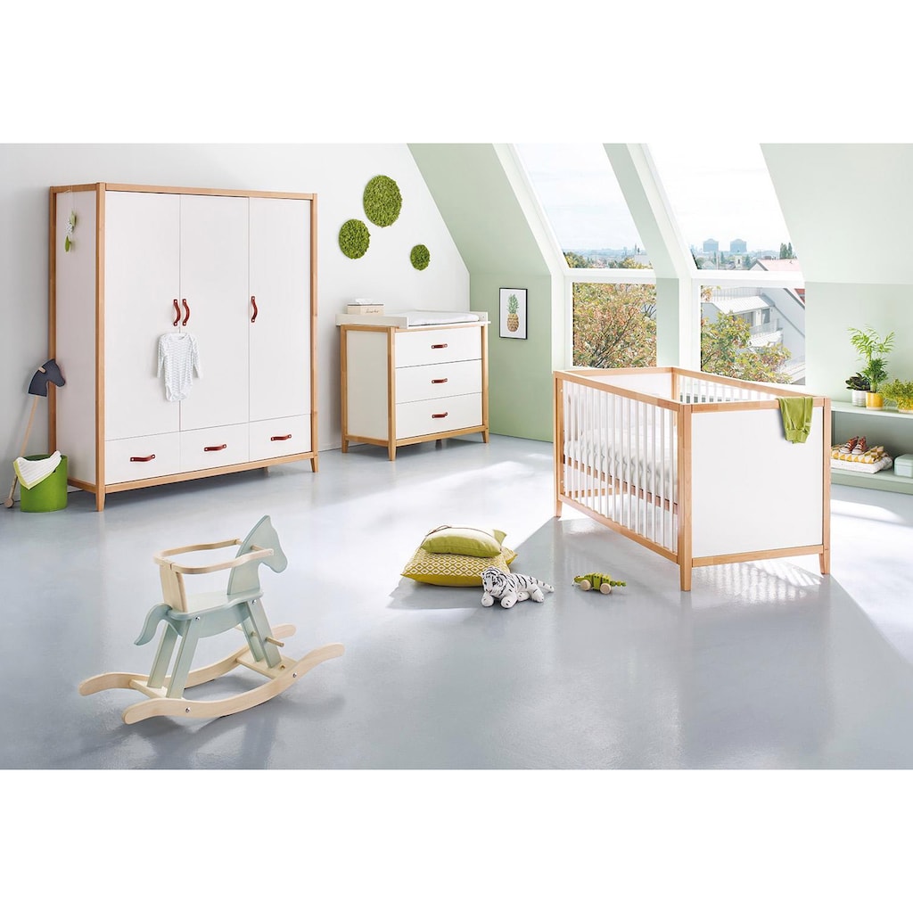 Pinolino® Babyzimmer-Komplettset »Calimero«, (Set, 3 St.), breit groß; mit Kinderbett, Schrank und Wickelkommode