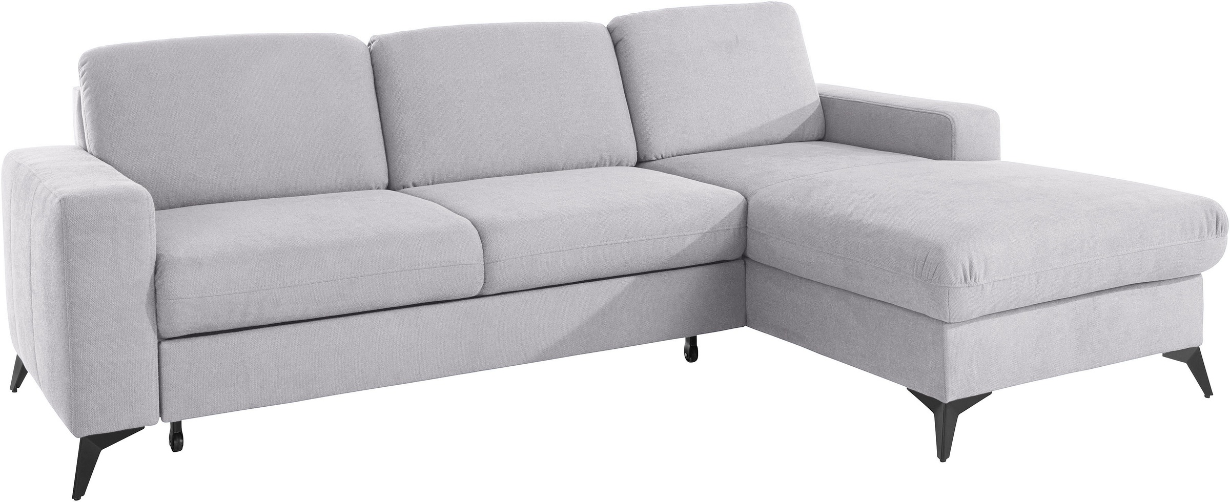 Places of Style Ecksofa »Lolland L-Form«, Wahlweise mit Bettfunktion und Bettkasten, Federkern