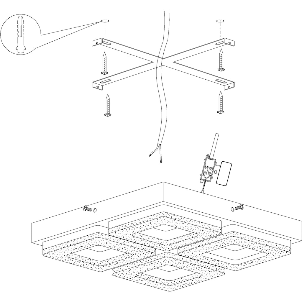 EGLO Deckenleuchte »FRADELO«, 4 flammig-flammig, Deckenlampe