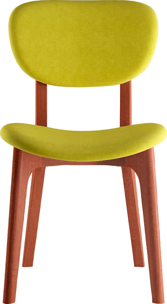 INOSIGN Stuhl »COZY Made in Italy«, (Set), 2 St., Microfaser, Gestell in Buche, Kirsch- oder Nussbaum, Massivholz, Design Stuhl