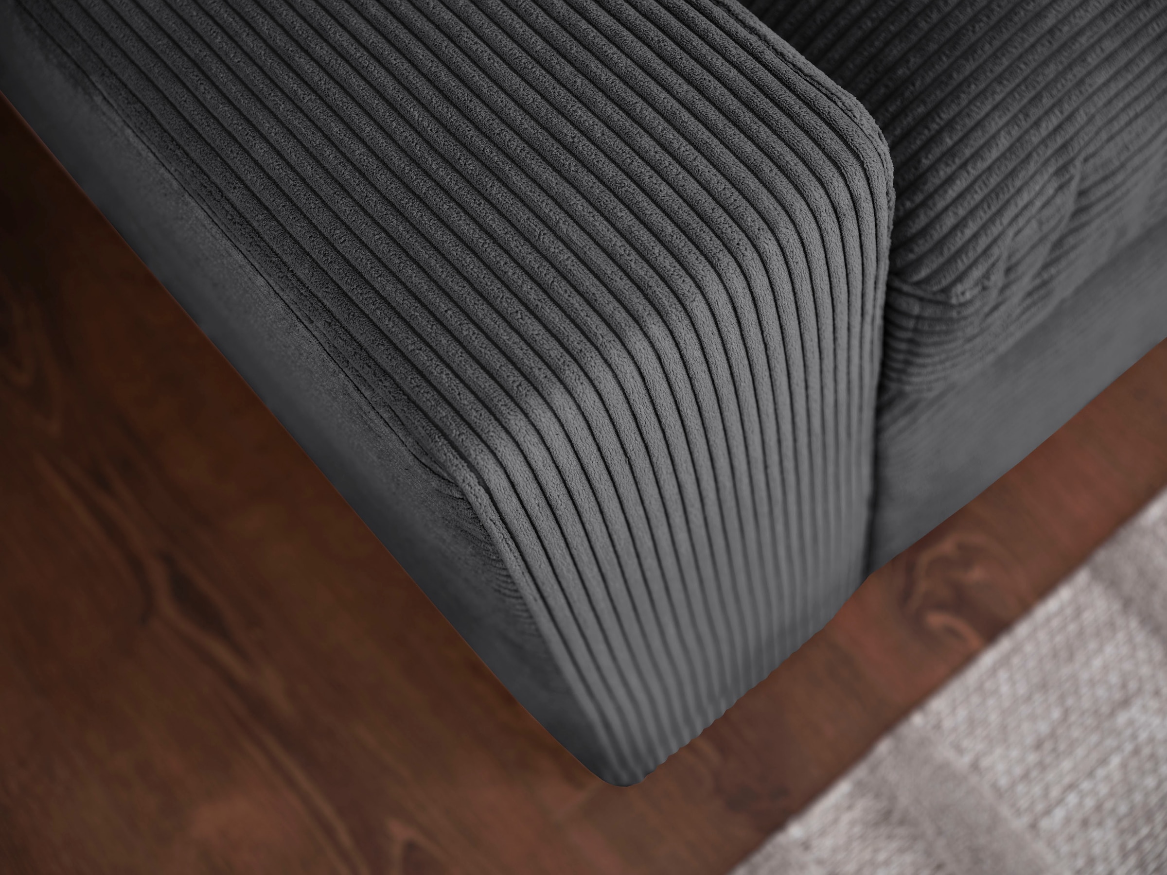 alina Ecksofa »Sandy«, mit losen Sitz und Rückenkissen, in modernem Cordstoff