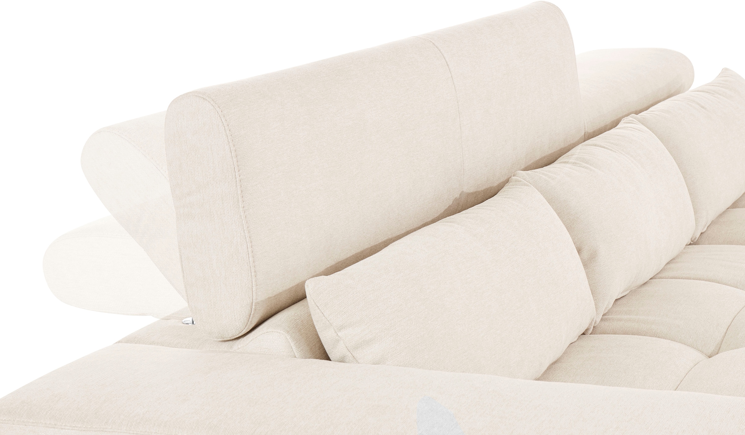 COTTA Ecksofa »Orion L-Form«, mit Kopfteilverstellung & 3 Nierenkissen