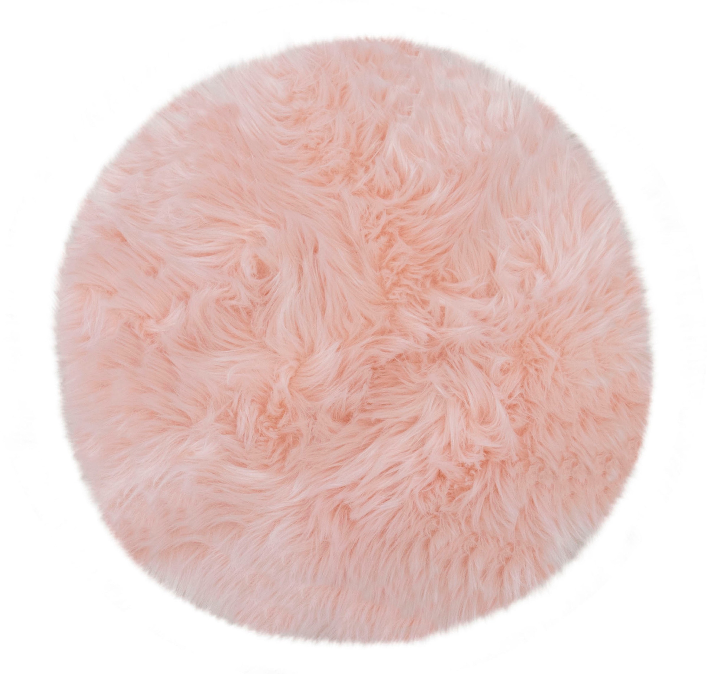 Home affaire Sitzkissen »Sitzauflage Dena«, 4er Set, Kunstfell, rund, Ø 35 cm, Esszimmer, Wohnzimmer