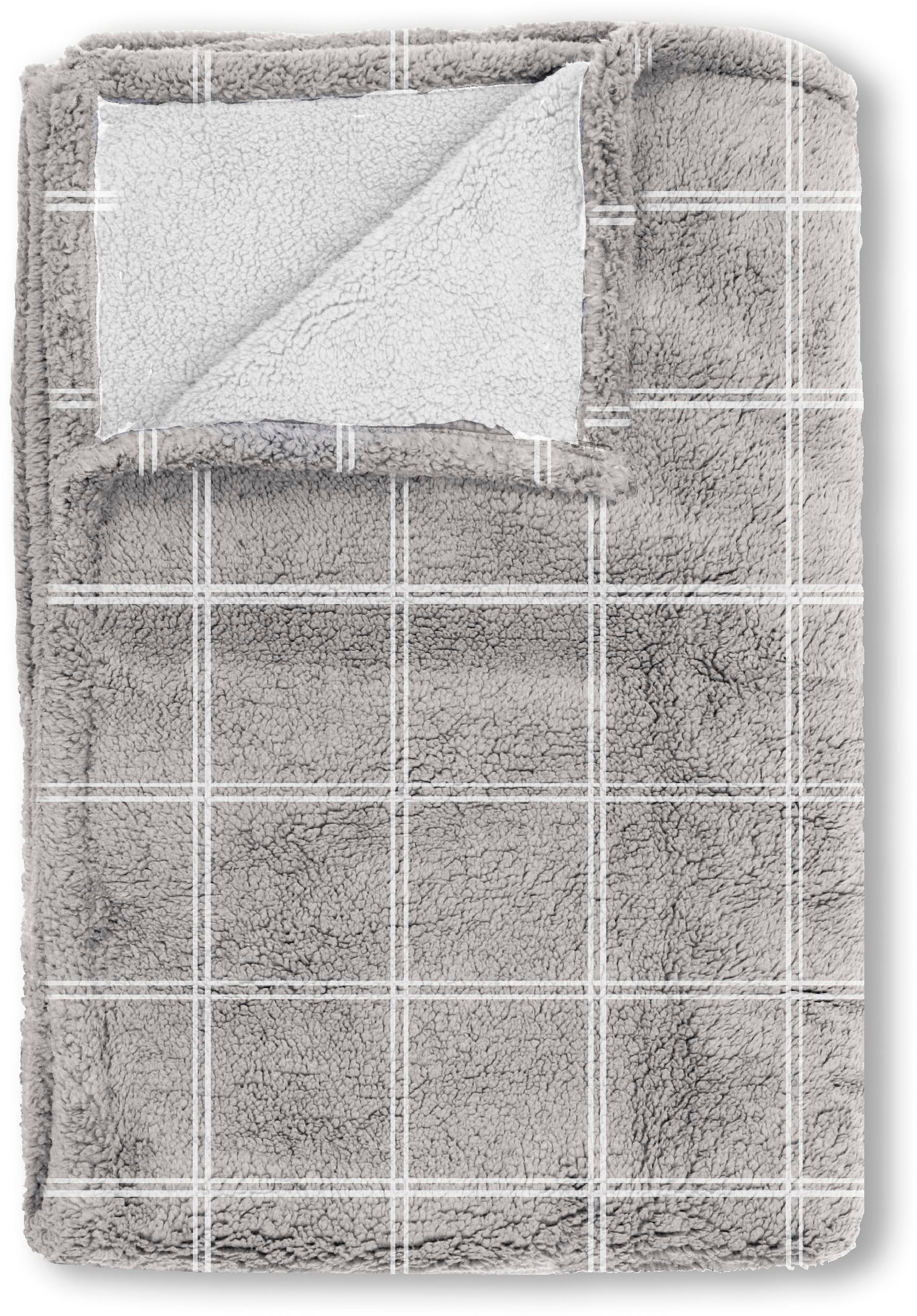 Biberna Tagesdecke »Sherpa«, Wohndecke, Kuscheldecke, superweiche + warme Sherpa Wende-Decke