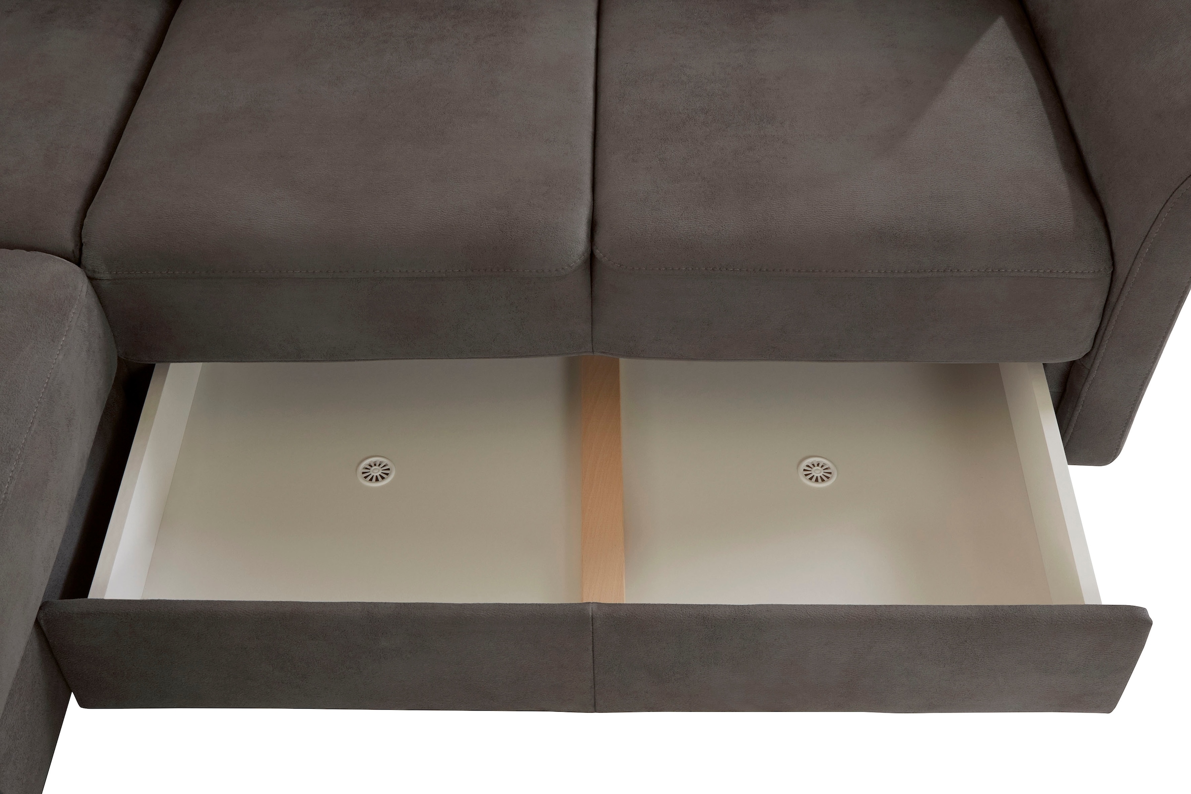 sit&more Ecksofa »Darwin L-Form«, inklusive Federkern, wahlweise mit Kopfteilverstellung, Bettfunktion